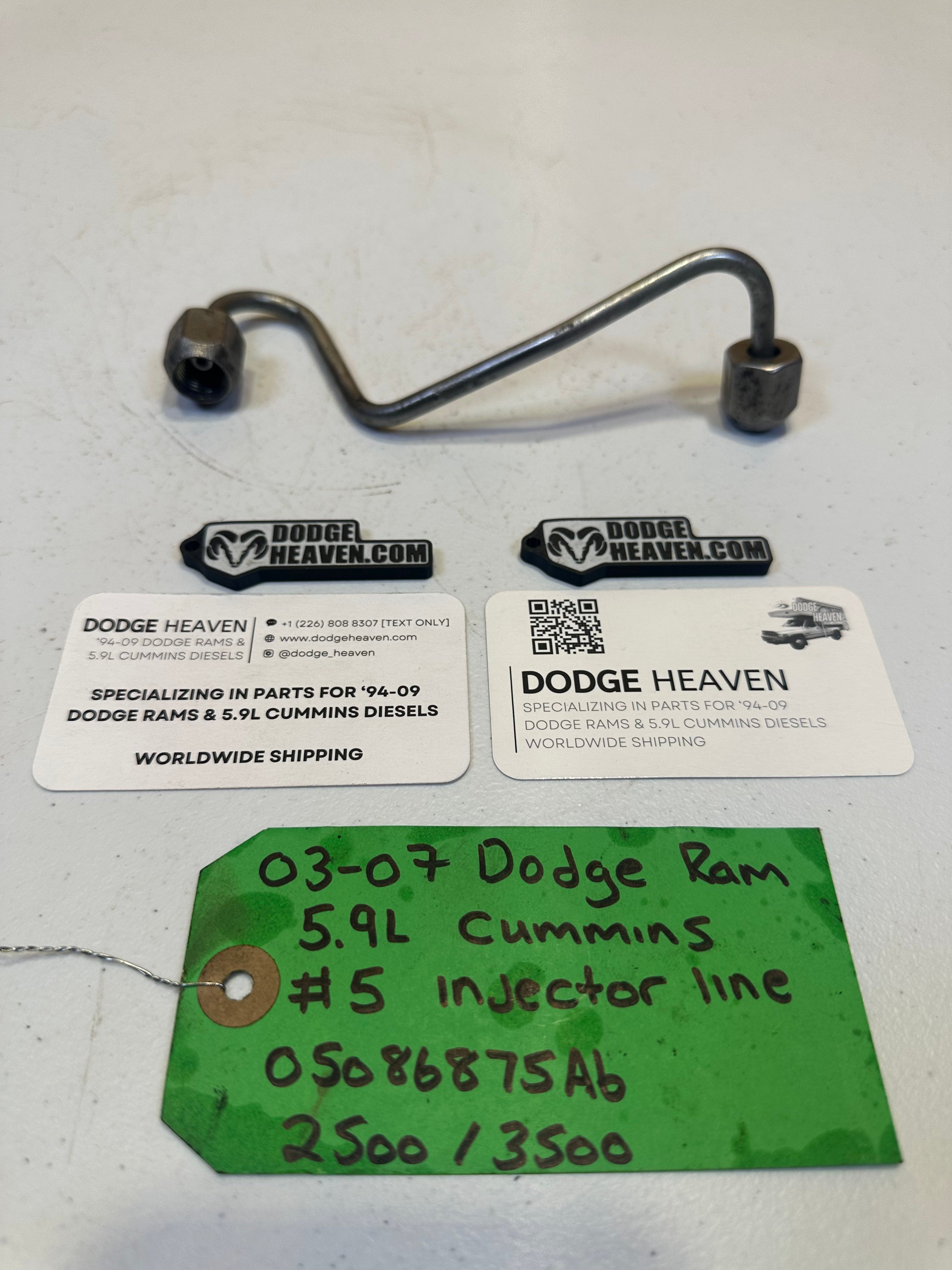 2003-2007 Dodge Ram 2500 3500 5.9L Cummins CR Injector Line #5 (OEM)