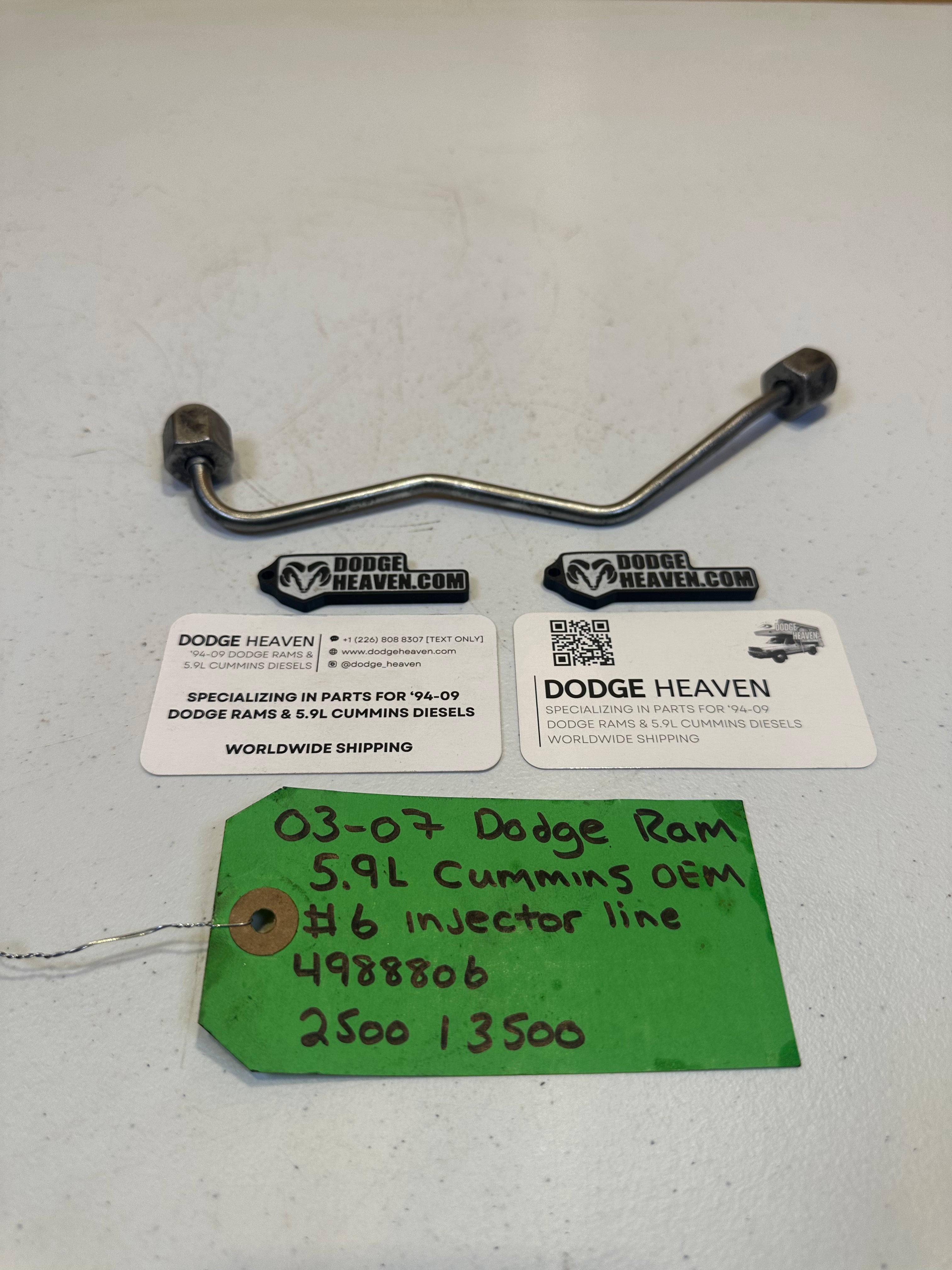 2003-2007 Dodge Ram 2500 3500 5.9L Cummins CR Injector Line #6 (OEM)