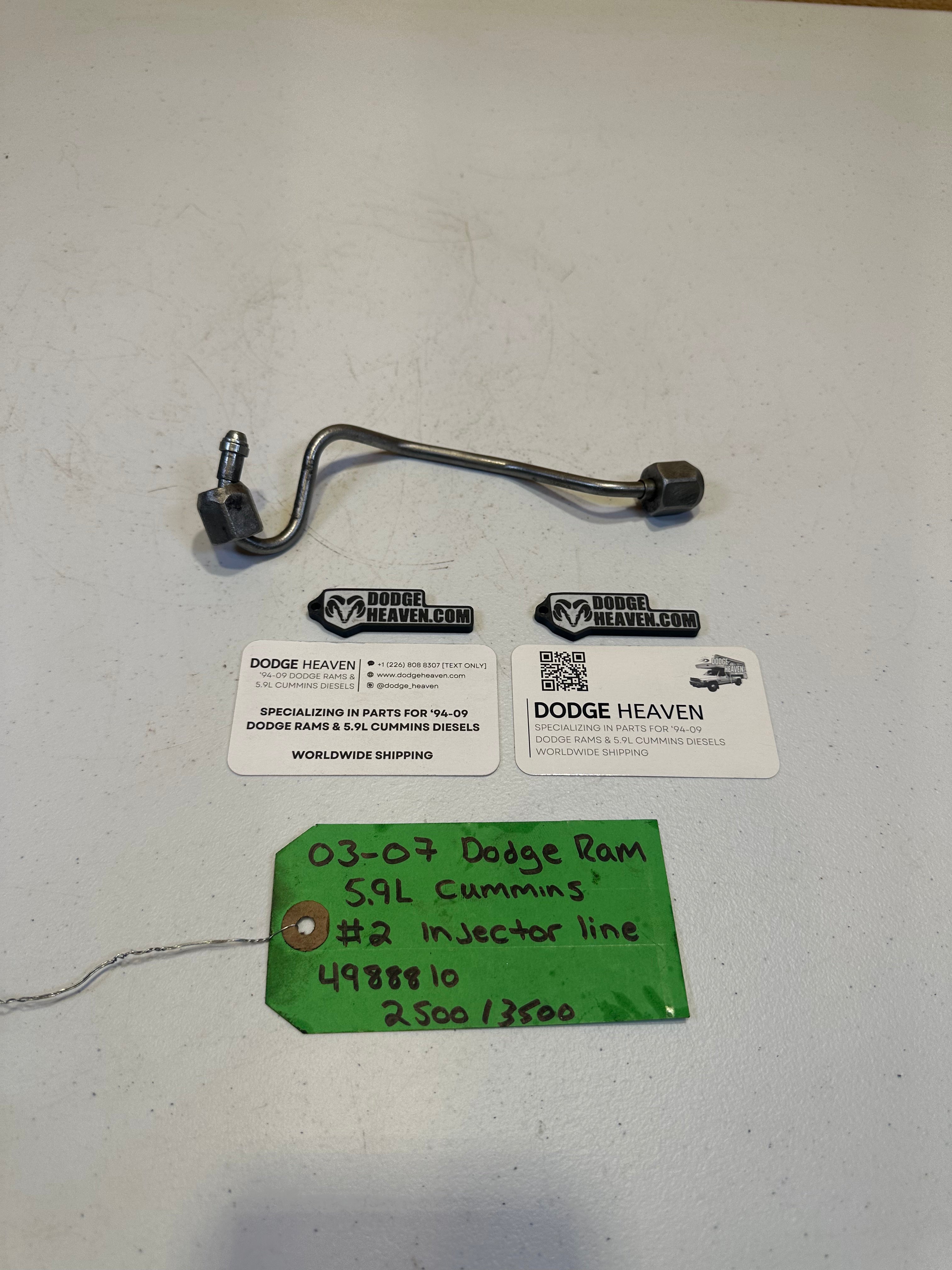 2003-2007 Dodge Ram 2500 3500 5.9L Cummins CR Injector Line  #2 (OEM)