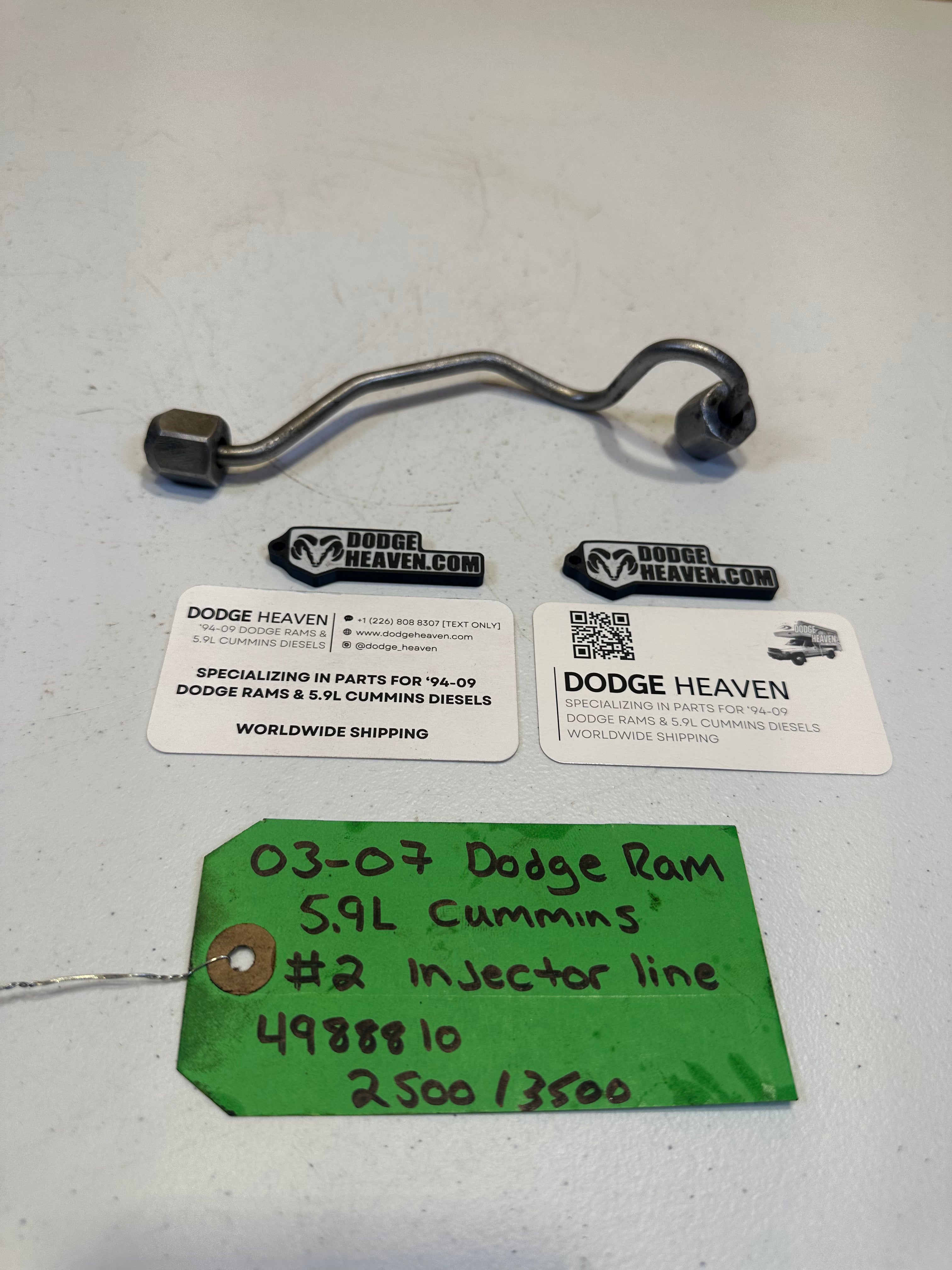 2003-2007 Dodge Ram 2500 3500 5.9L Cummins CR Injector Line  #2 (OEM)
