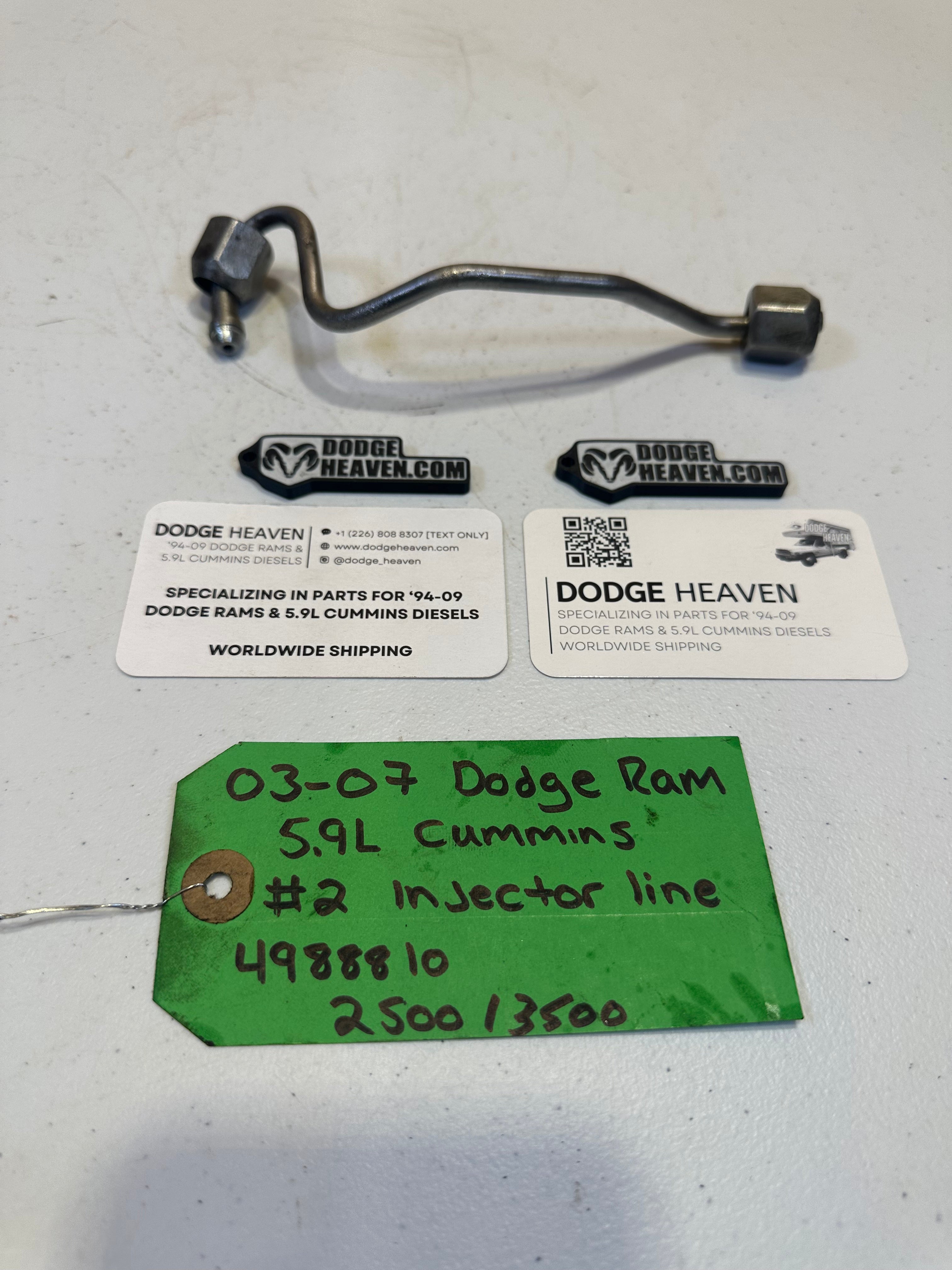 2003-2007 Dodge Ram 2500 3500 5.9L Cummins CR Injector Line  #2 (OEM)