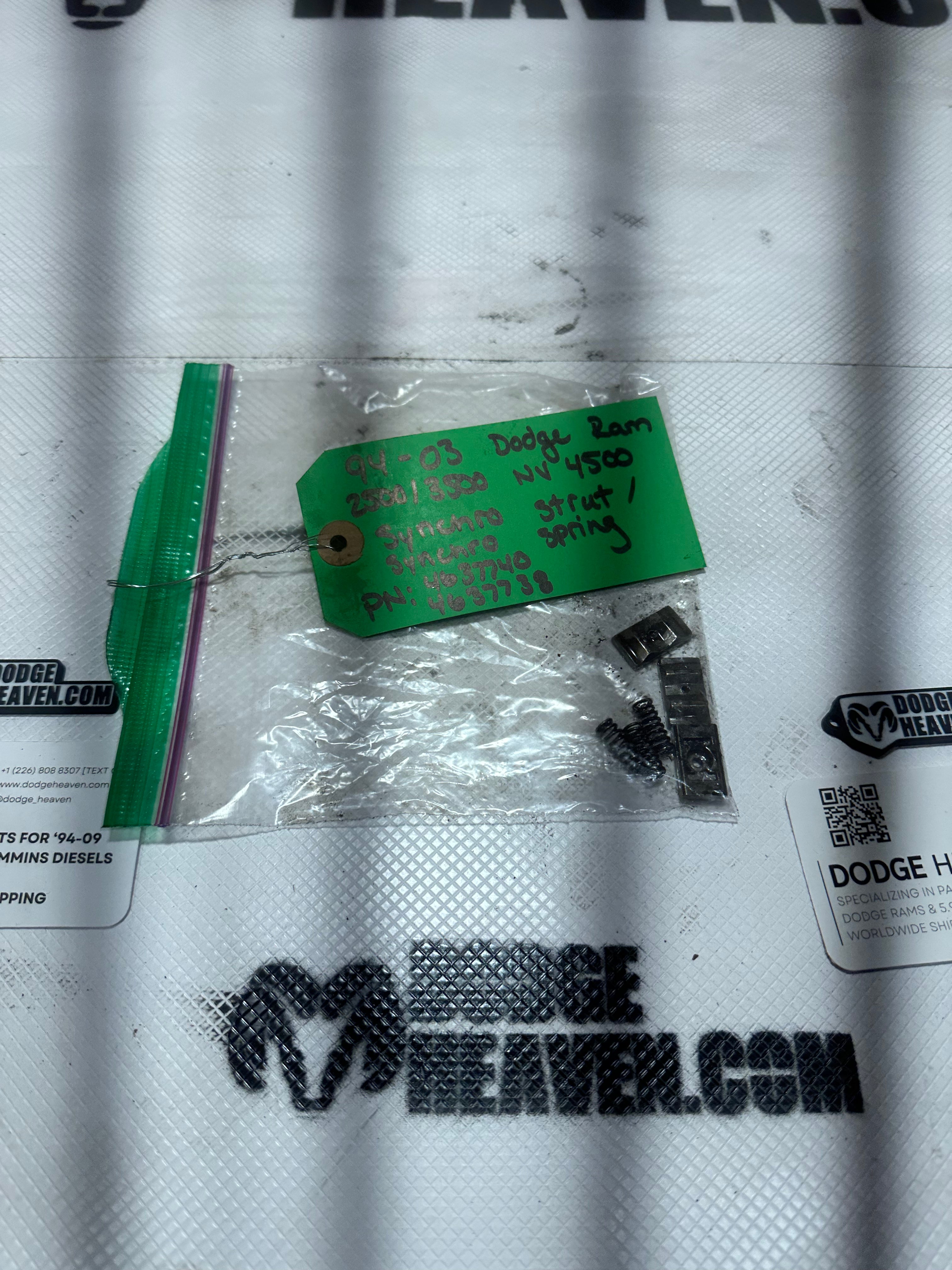 1994-2002 Dodge NV4500 3rd / 4th or 5th / Reverse Synchronizer Spring Key Kit (OEM)