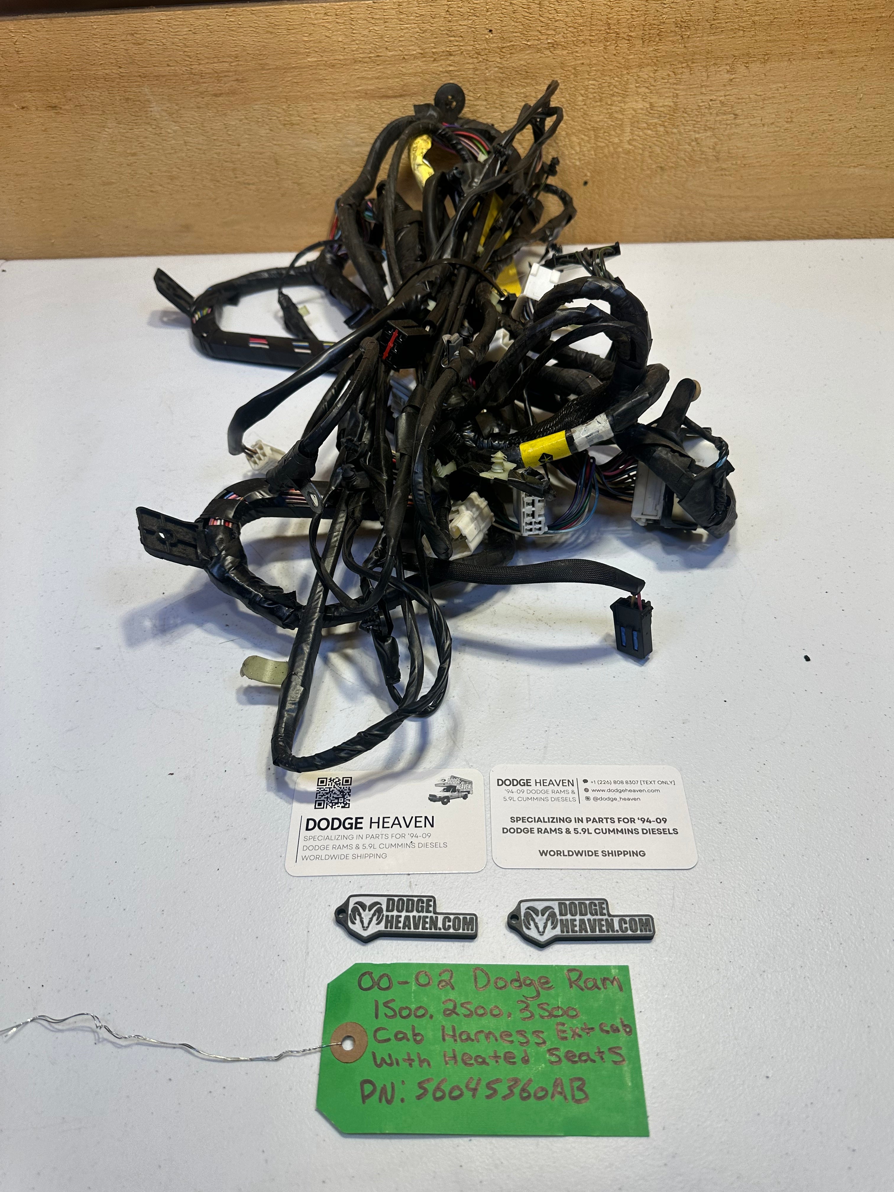 2000-2002 Dodge Ram Interior Cab Harness Ext Cab Heated Seats (OEM)