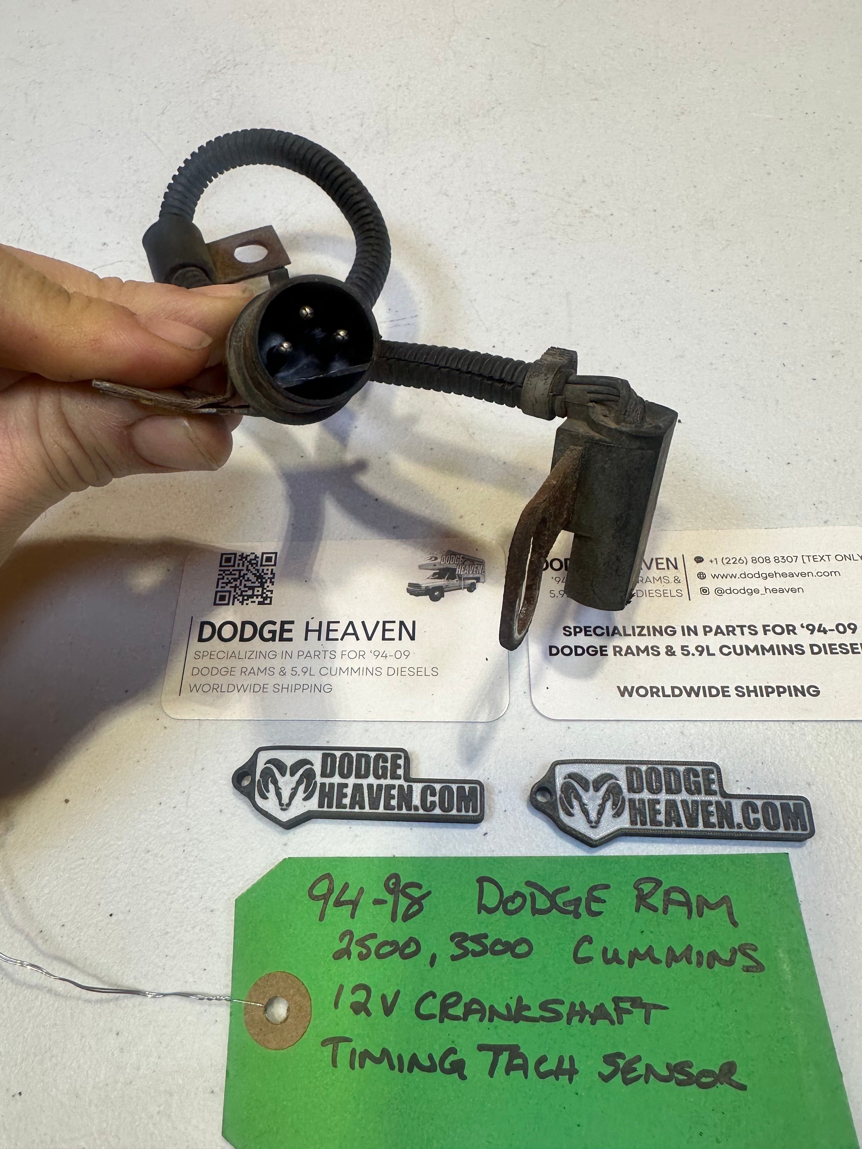 1994-1998 Dodge Ram 2500 3500 5.9L 12V Cummins Crankshaft Position Sensor (OEM)