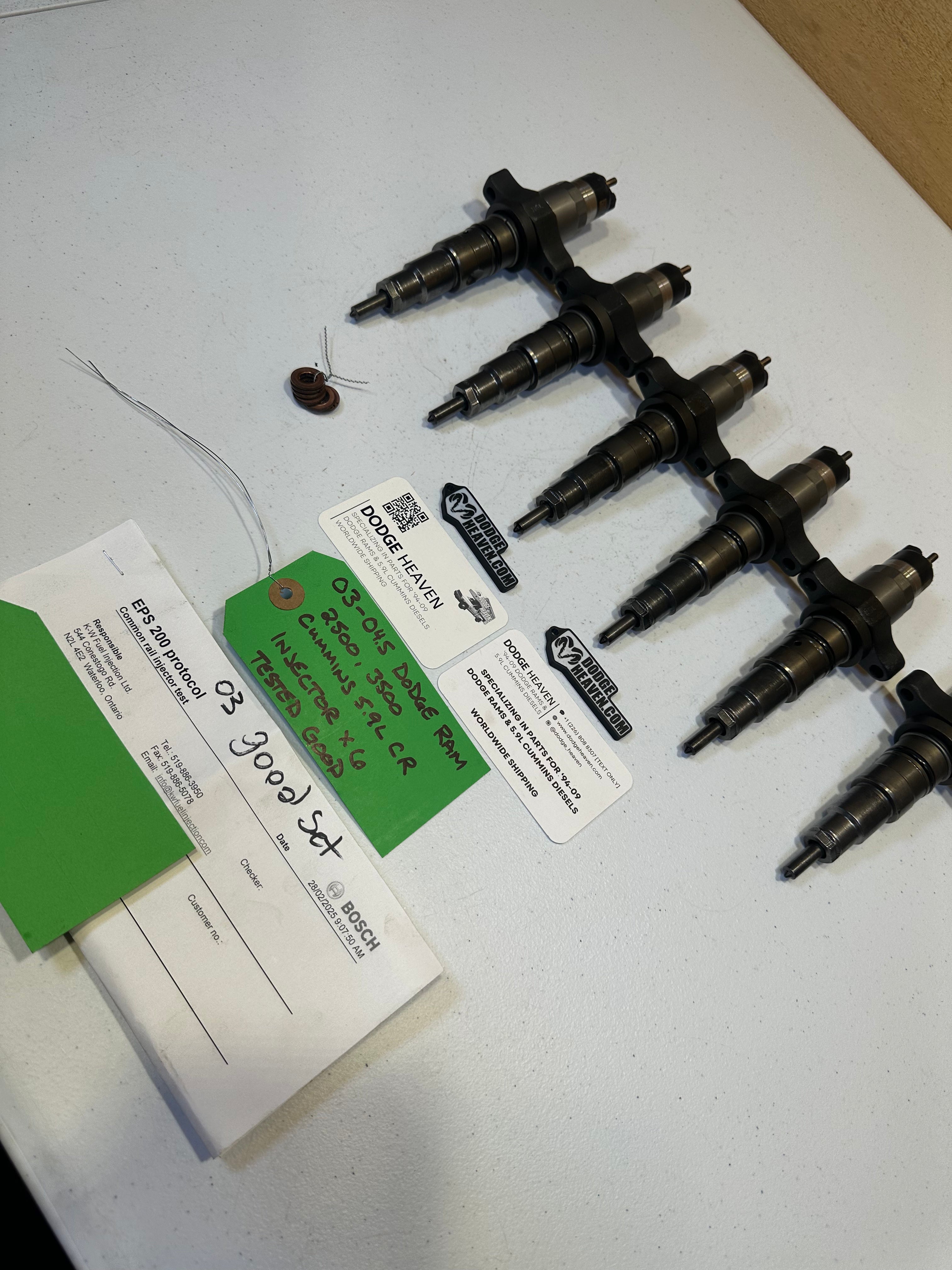 2003-2004.5 Dodge Ram 2500 3500 5.9L Cummins CR Bosch Injectors (OEM)