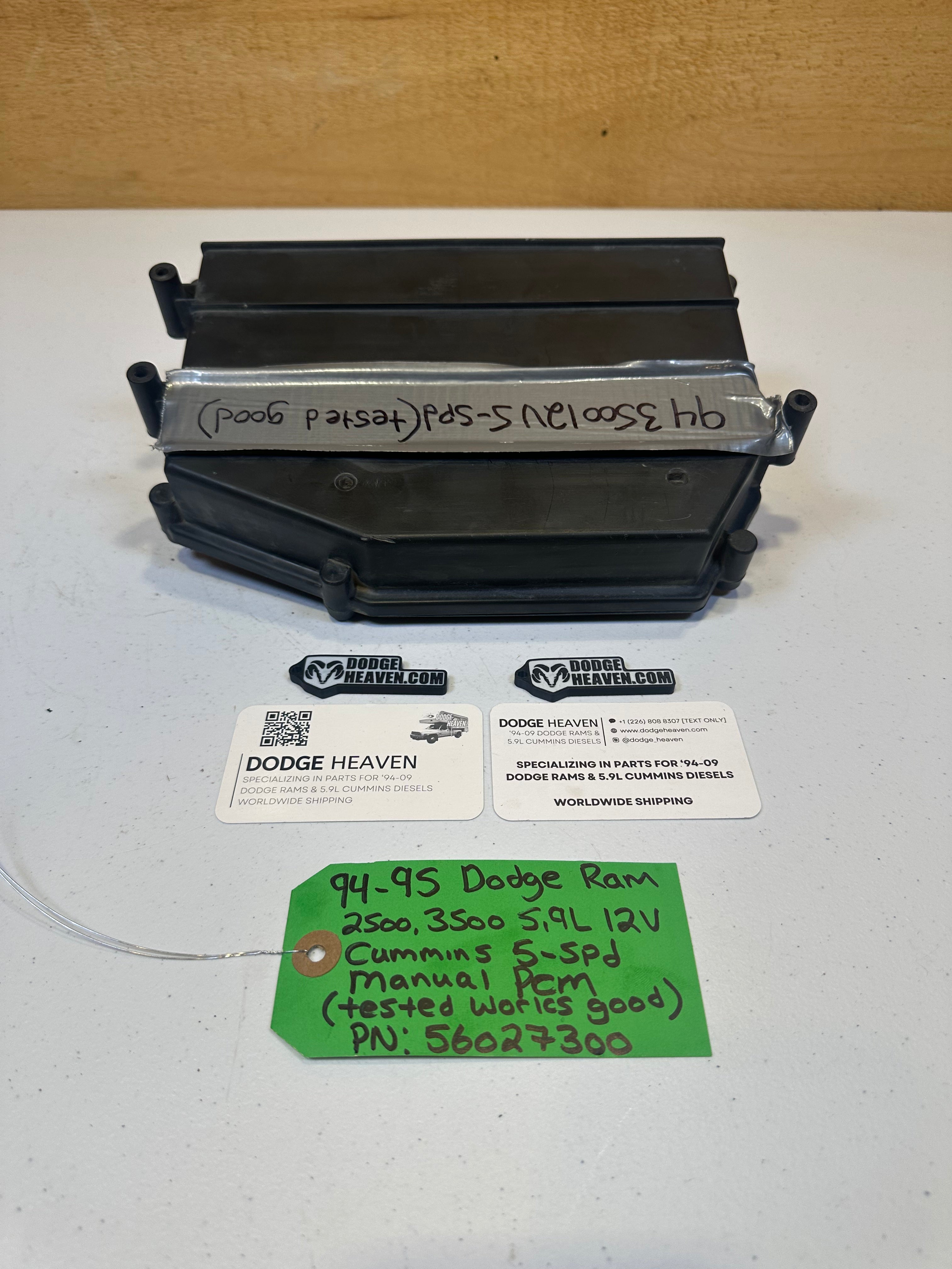 1994-1995 Dodge Ram 2500 3500 5.9L 12V Cummins NV4500 Manual PCM (OEM)