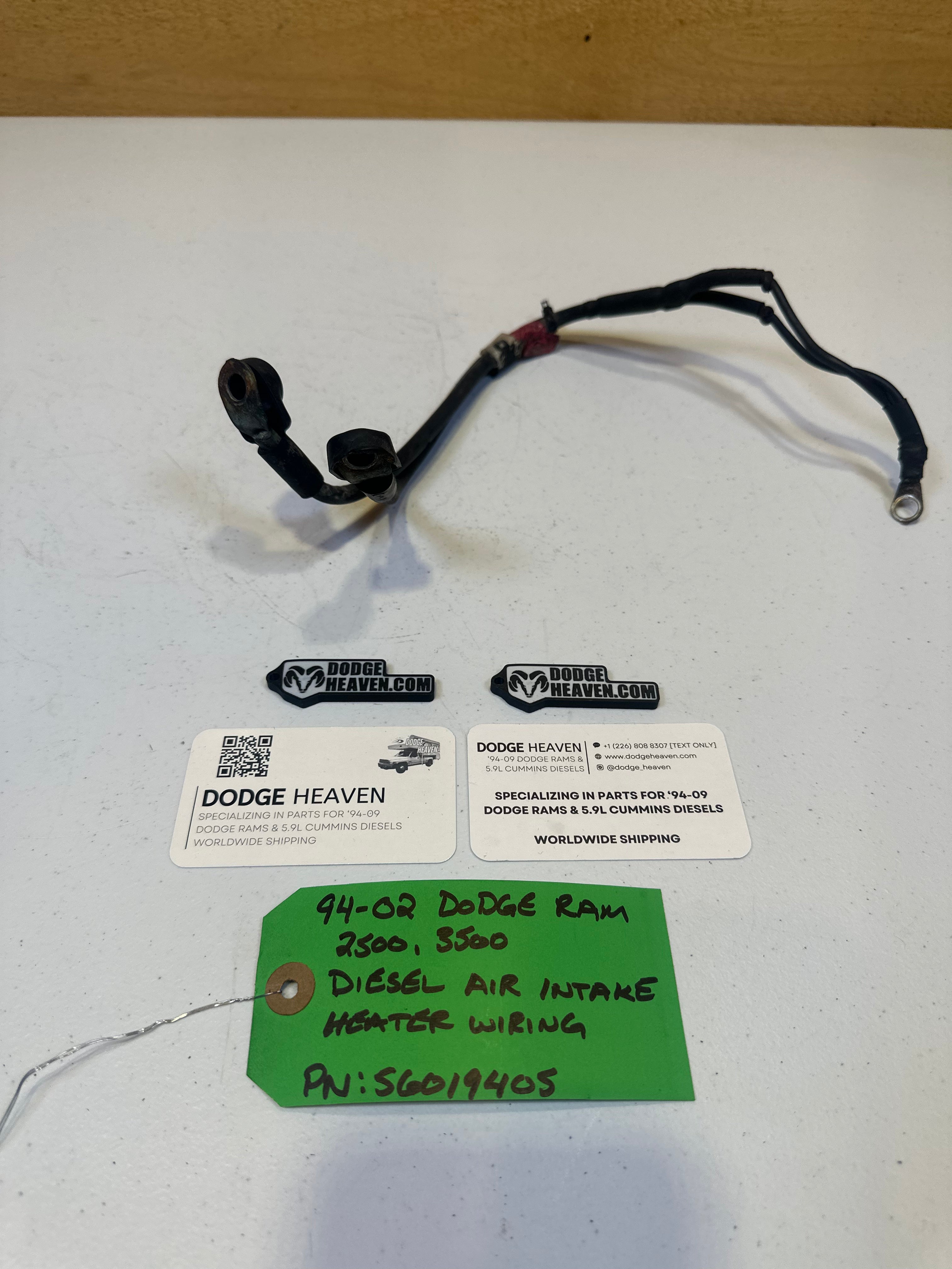 1994-2002 Dodge Ram 2500 3500 5.9L Cummins Grid Heater Wiring Harness (OEM)
