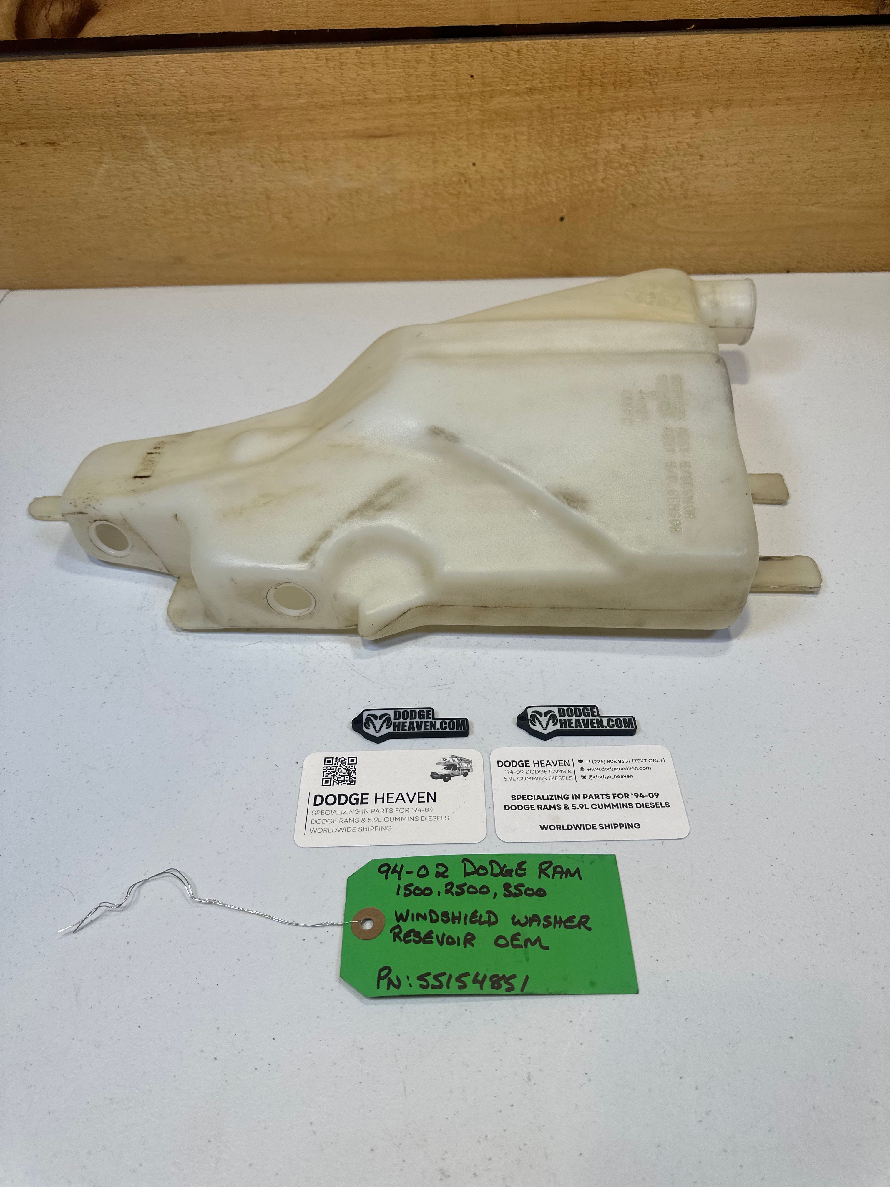 1994-2002 Dodge Ram 1500 2500 3500 Windshield Washer Reservoir (OEM)