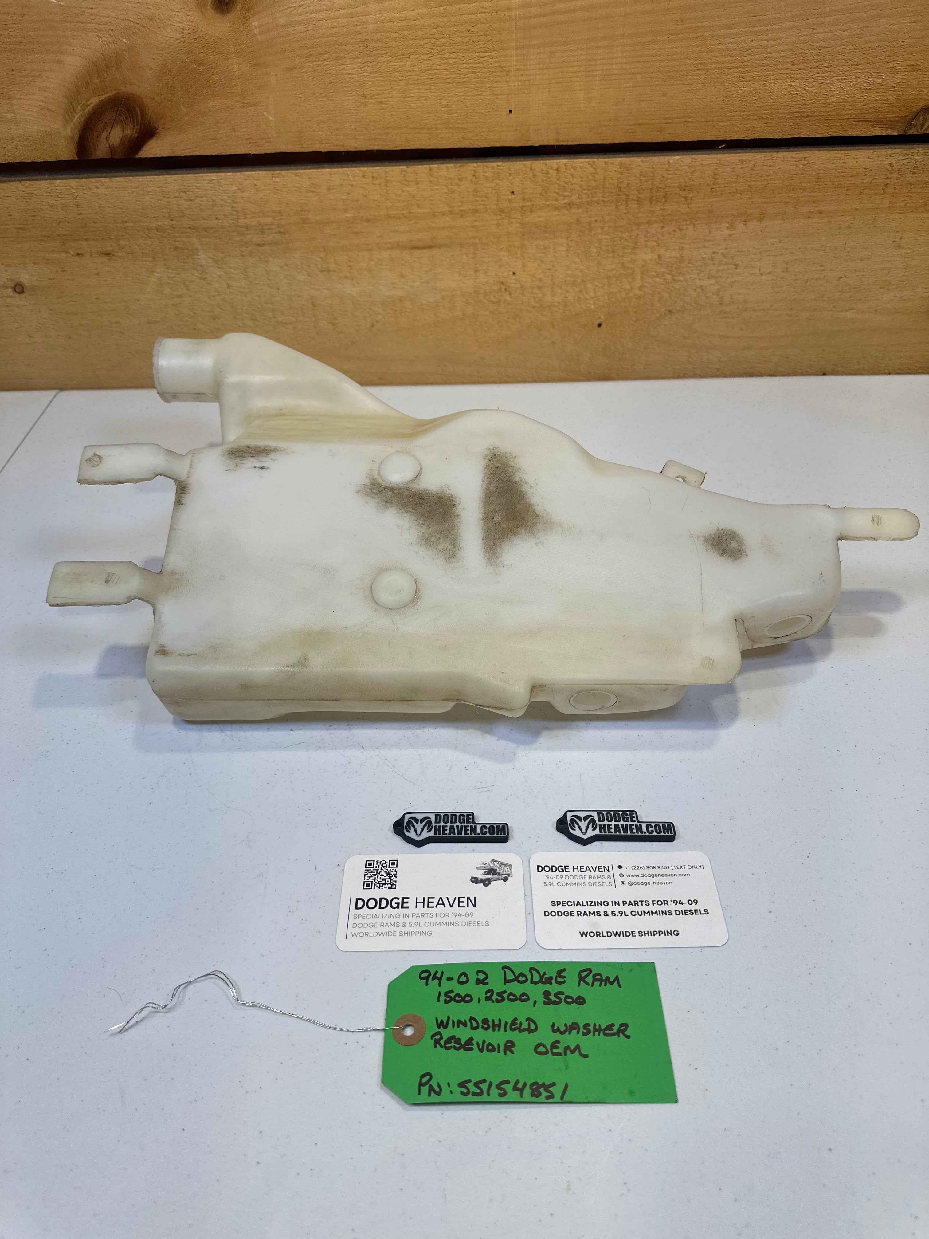 1994-2002 Dodge Ram 1500 2500 3500 Windshield Washer Reservoir (OEM)