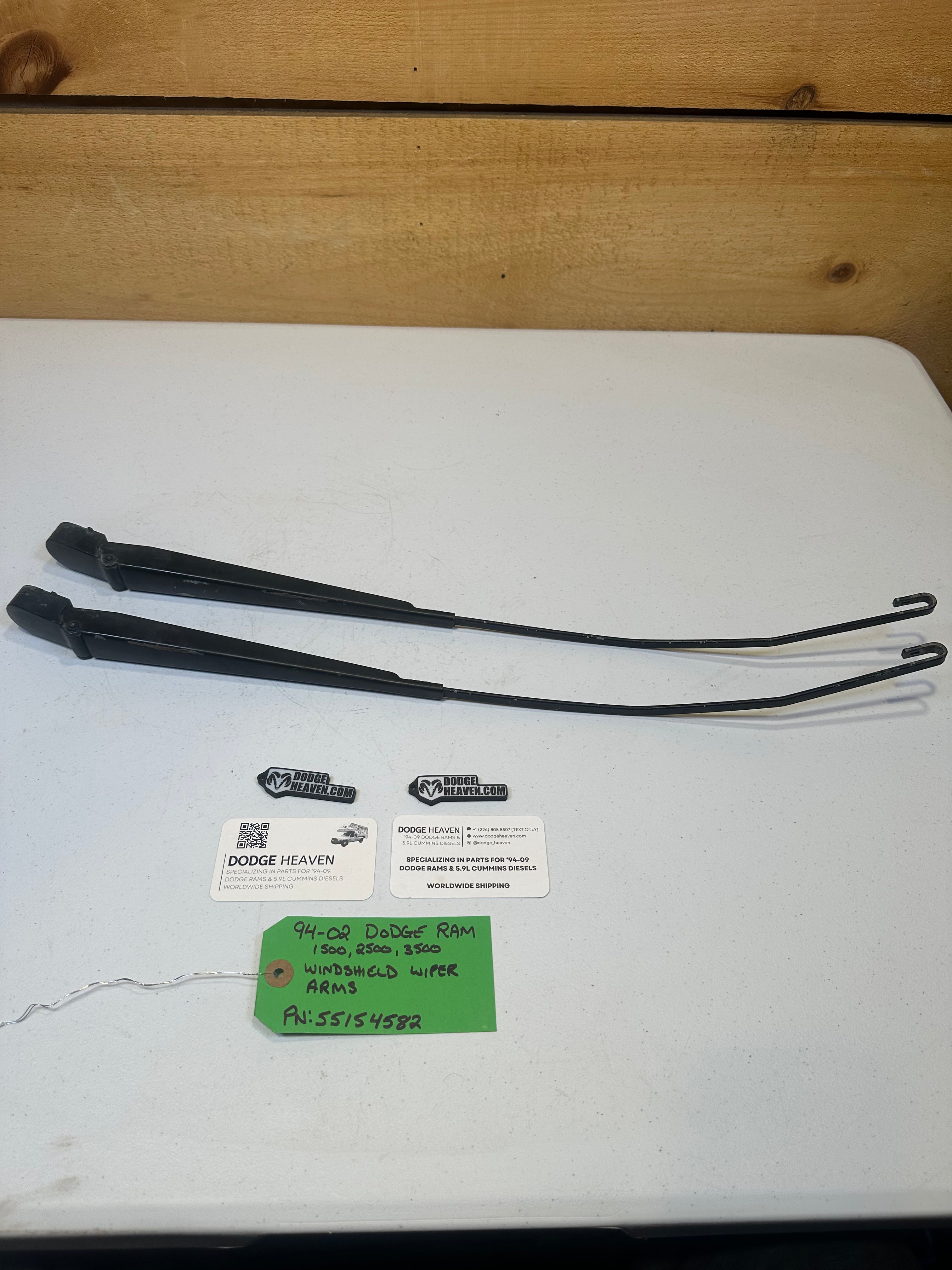 1994-2002 Dodge Ram 1500 2500 3500 Windshield Wiper Arms Set (OEM)