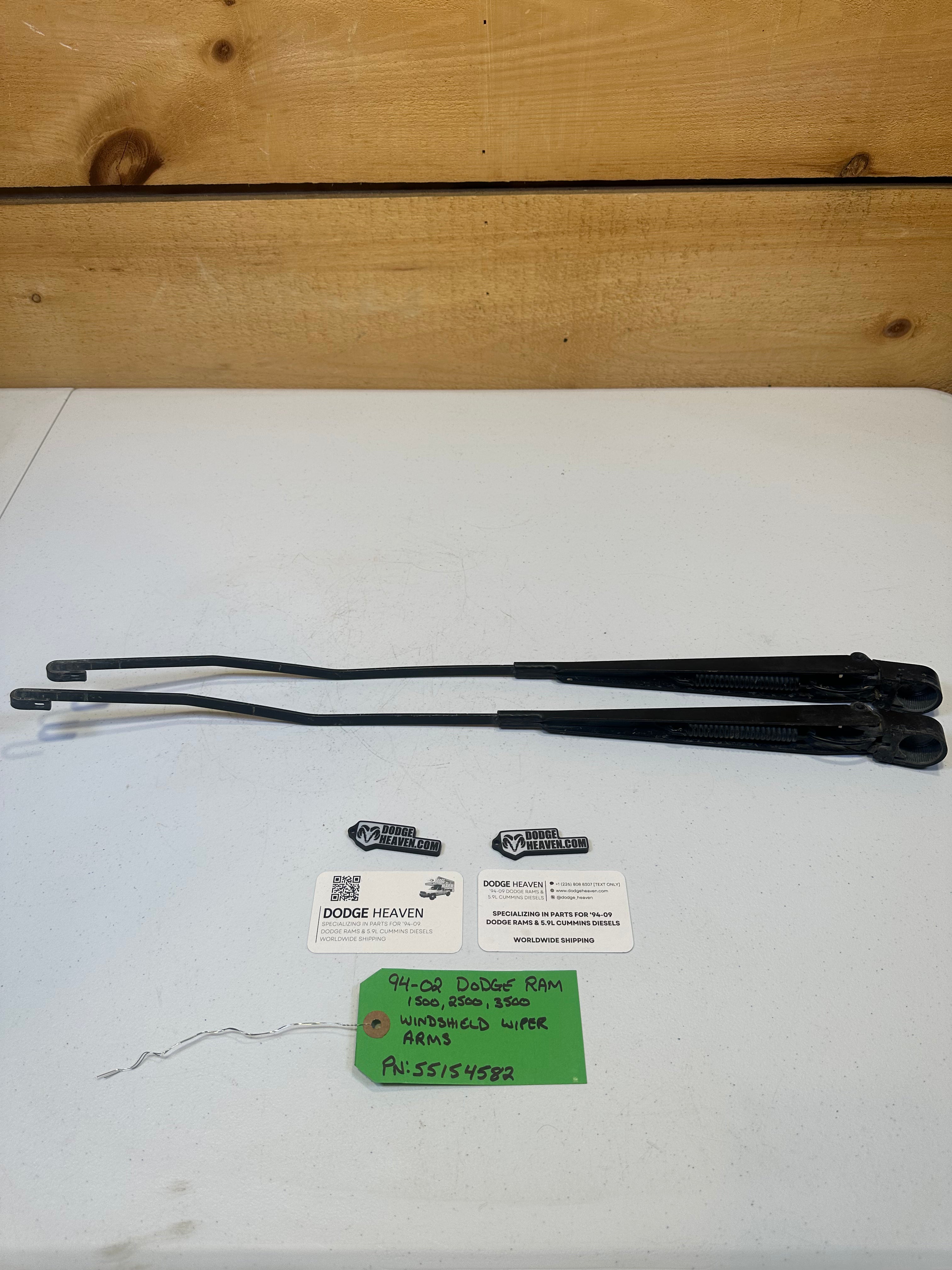 1994-2002 Dodge Ram 1500 2500 3500 Windshield Wiper Arms Set (OEM)