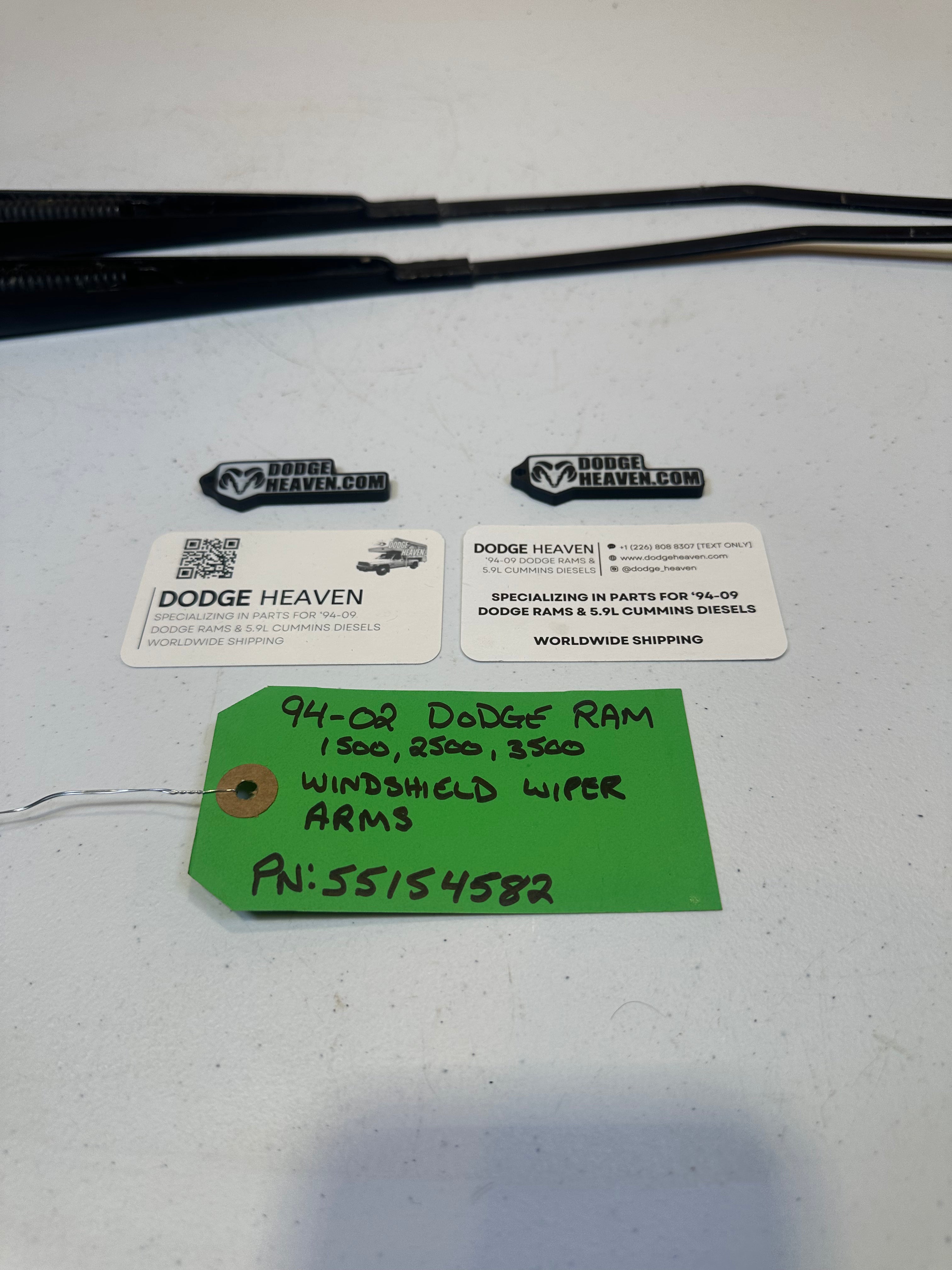 1994-2002 Dodge Ram 1500 2500 3500 Windshield Wiper Arms Set (OEM)
