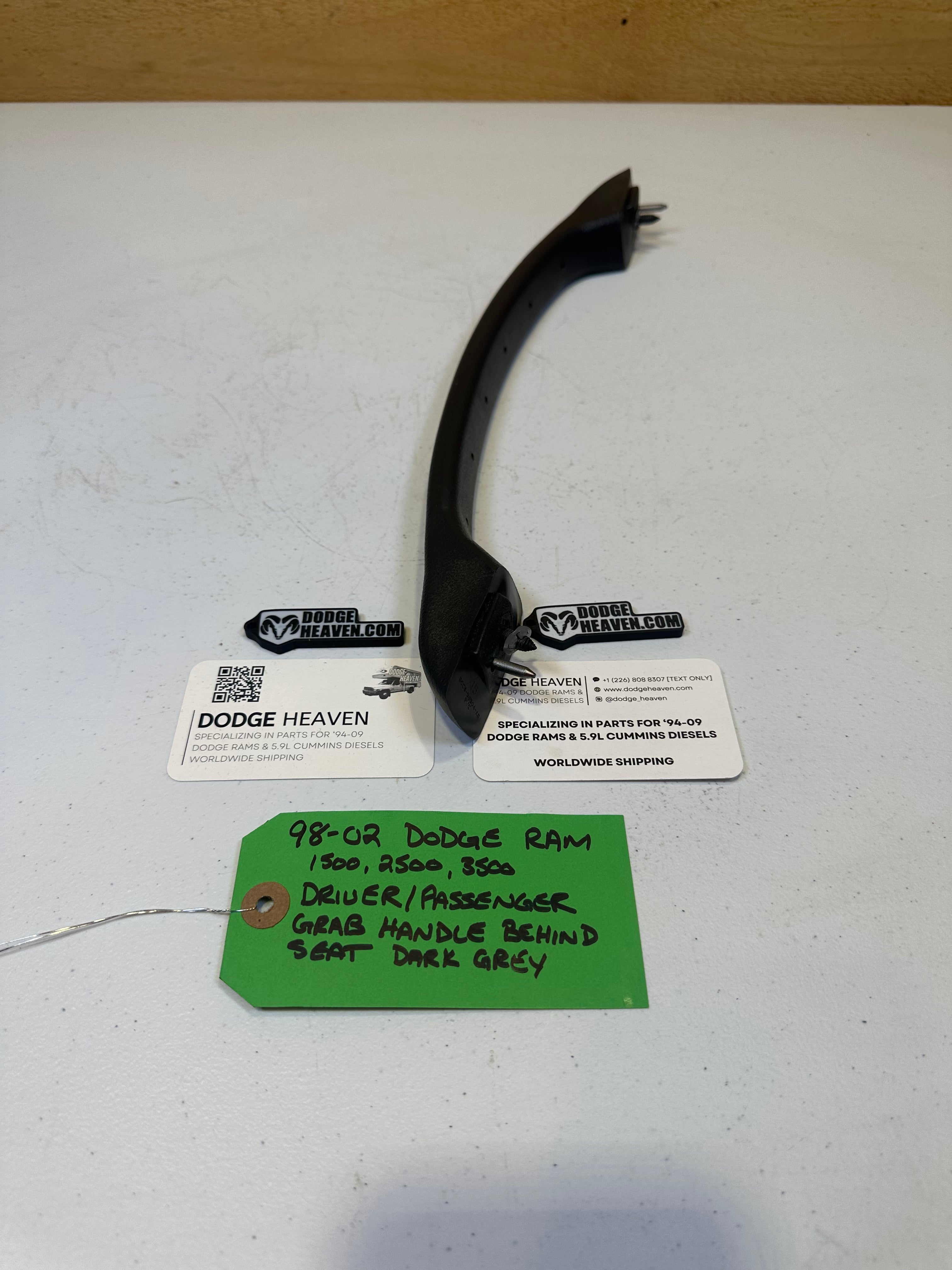 1998-2002 Dodge Ram Driver-Side / Passenger-Side Behind Seat Grab Handle Agate Grey (OEM)