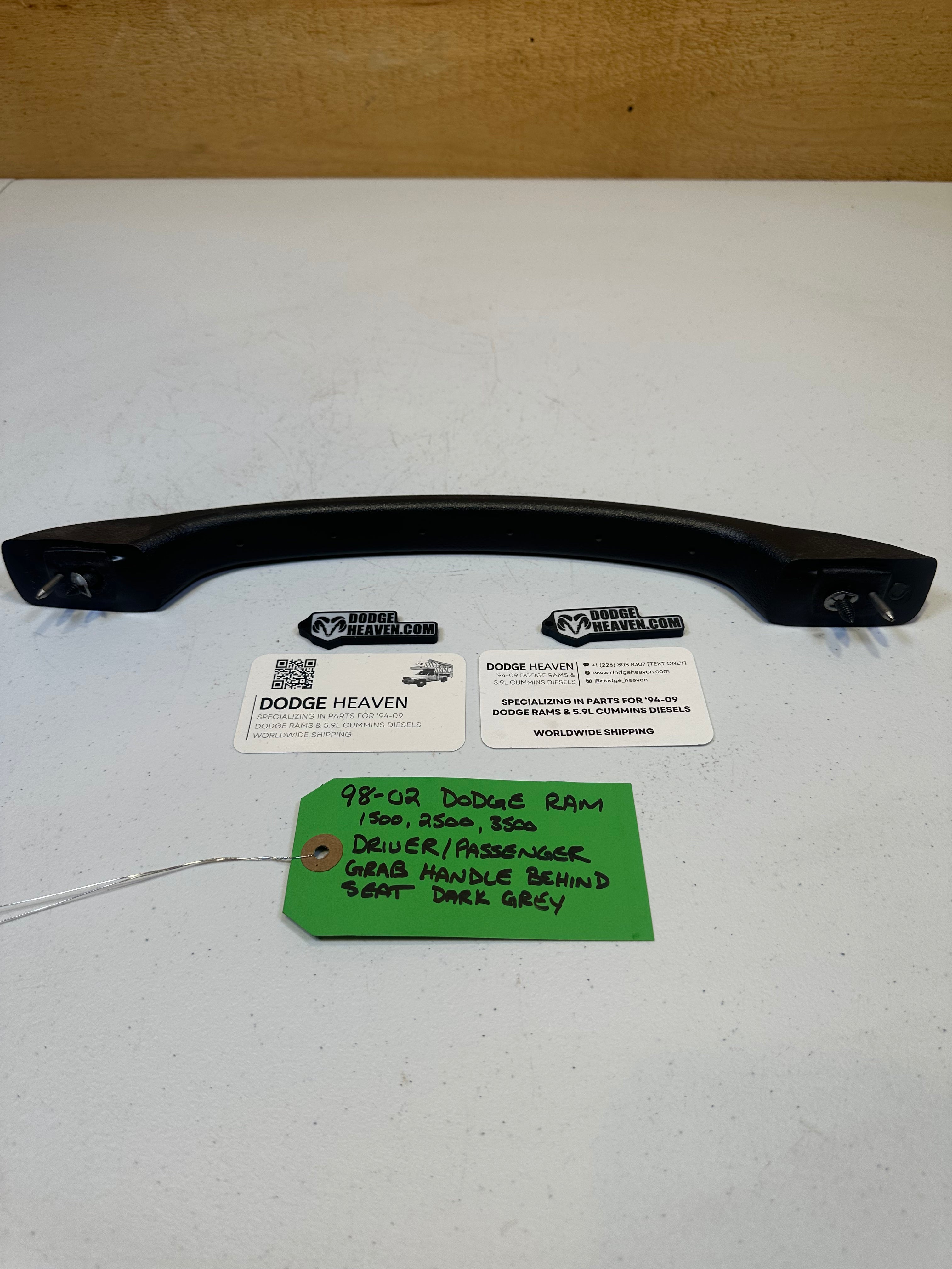 1998-2002 Dodge Ram Driver-Side / Passenger-Side Behind Seat Grab Handle Agate Grey (OEM)
