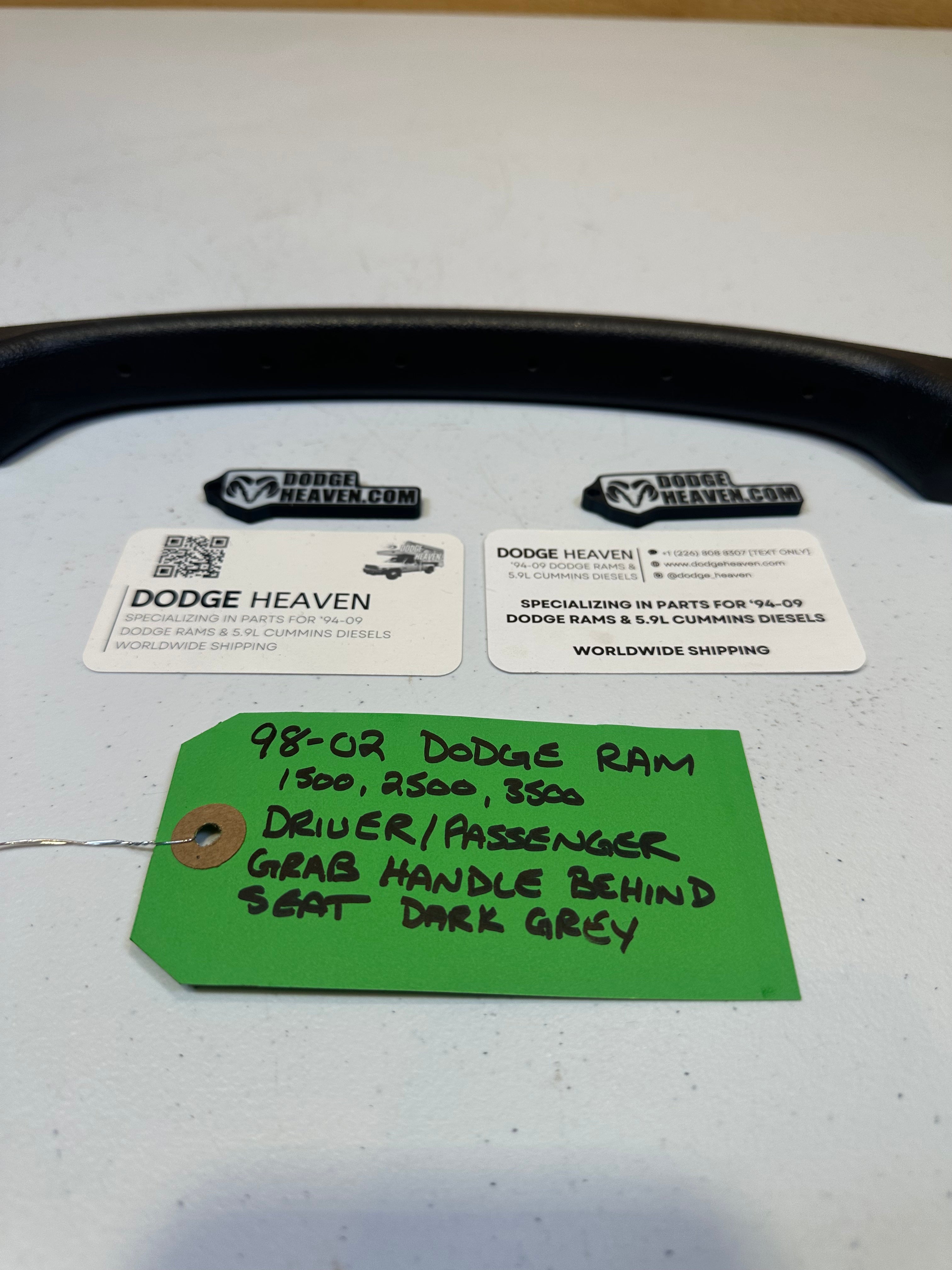 1998-2002 Dodge Ram Driver-Side / Passenger-Side Behind Seat Grab Handle Agate Grey (OEM)