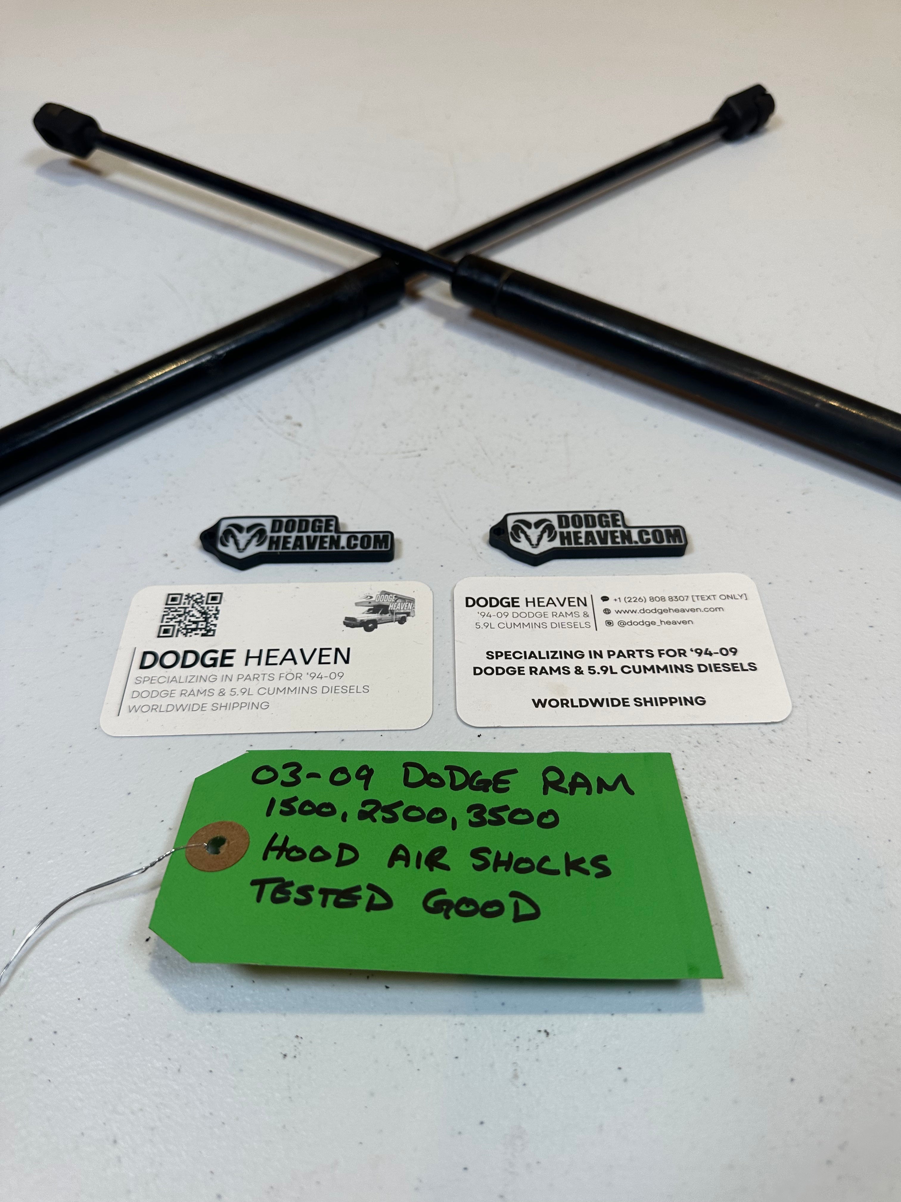 2003-2009 Dodge Ram 1500 2500 3500 Hood Struts (OEM)