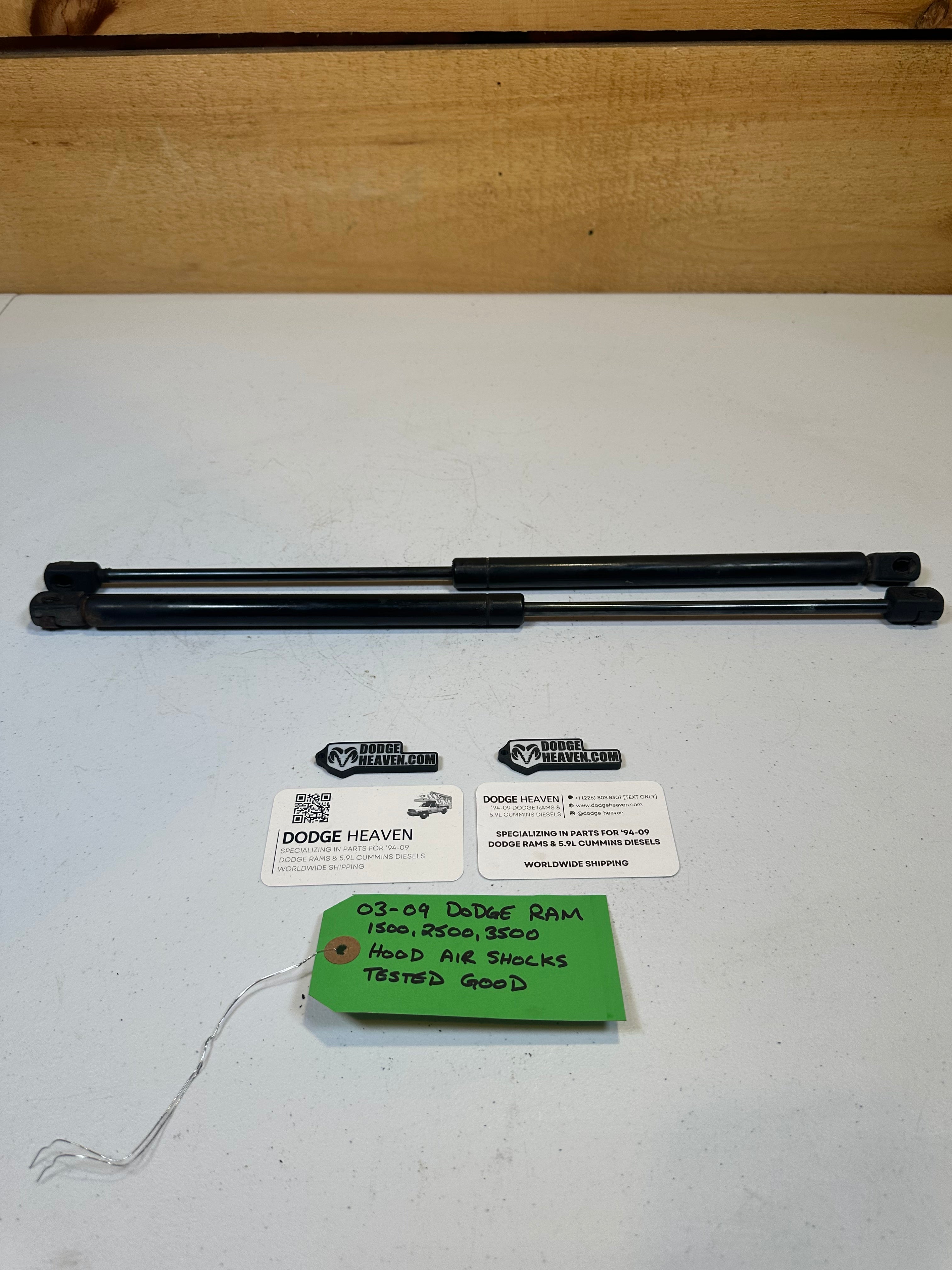 2003-2009 Dodge Ram 1500 2500 3500 Hood Struts (OEM)