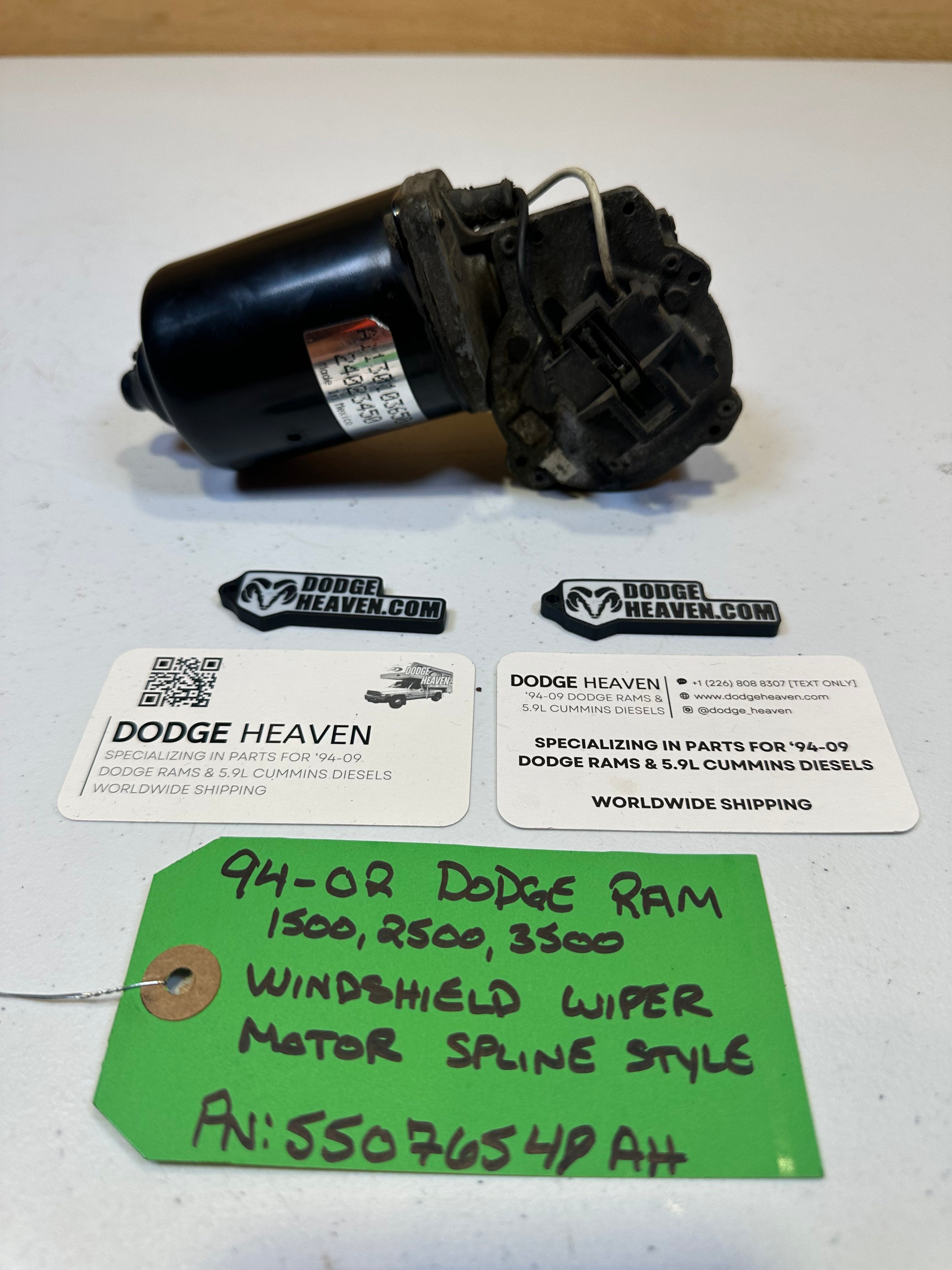 1994-2002 Dodge Ram 1500 2500 3500 Windshield Wiper Motor Splined Style (OEM)