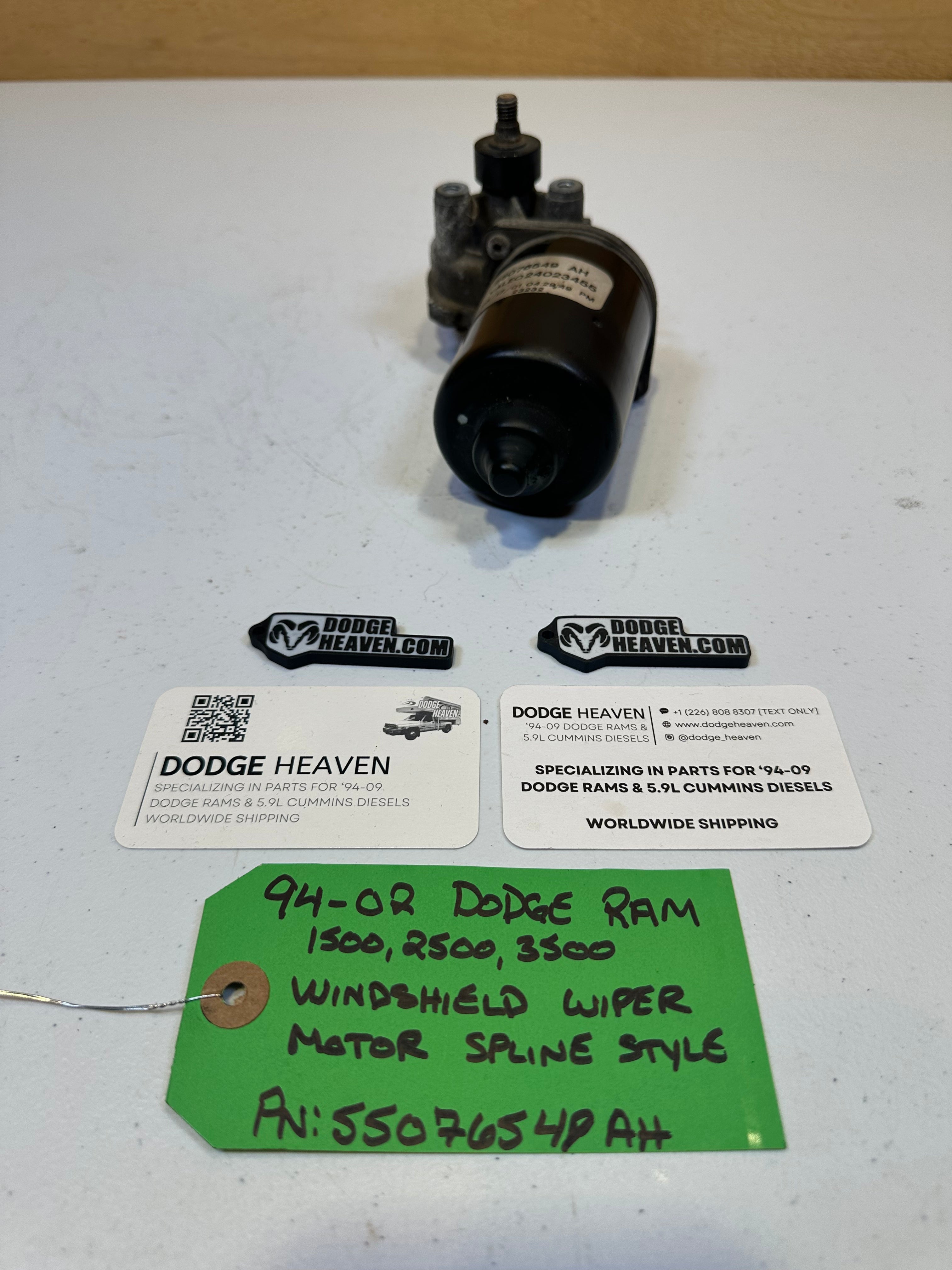 1994-2002 Dodge Ram 1500 2500 3500 Windshield Wiper Motor Splined Style (OEM)