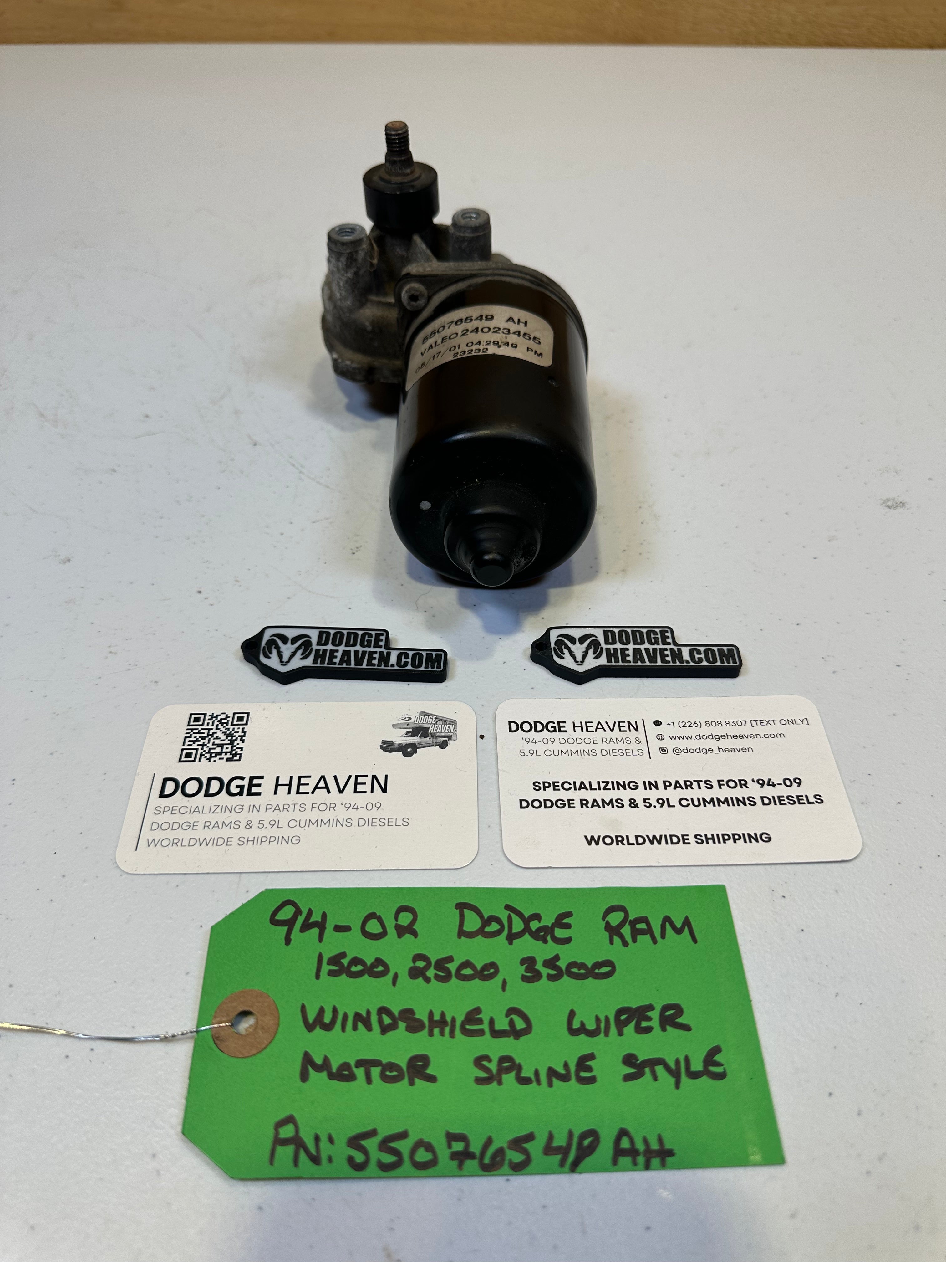 1994-2002 Dodge Ram 1500 2500 3500 Windshield Wiper Motor Splined Style (OEM)