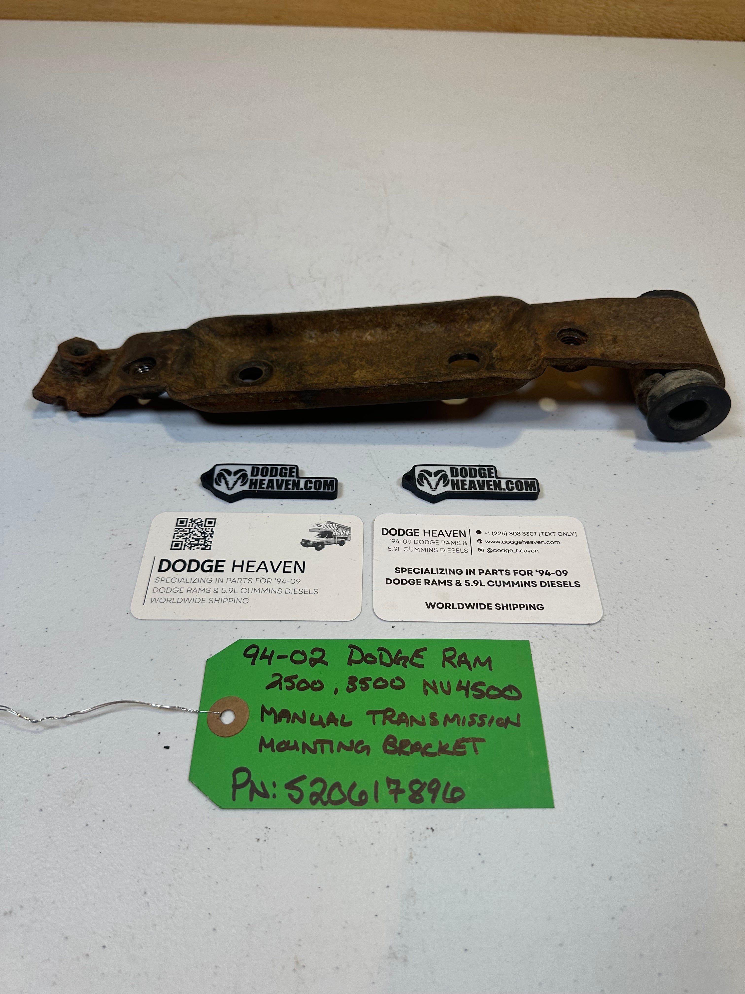 1994-2002 Dodge Ram 2500 3500 NV4500 Transmission Mounting Bracket Exhaust Mount (OEM)