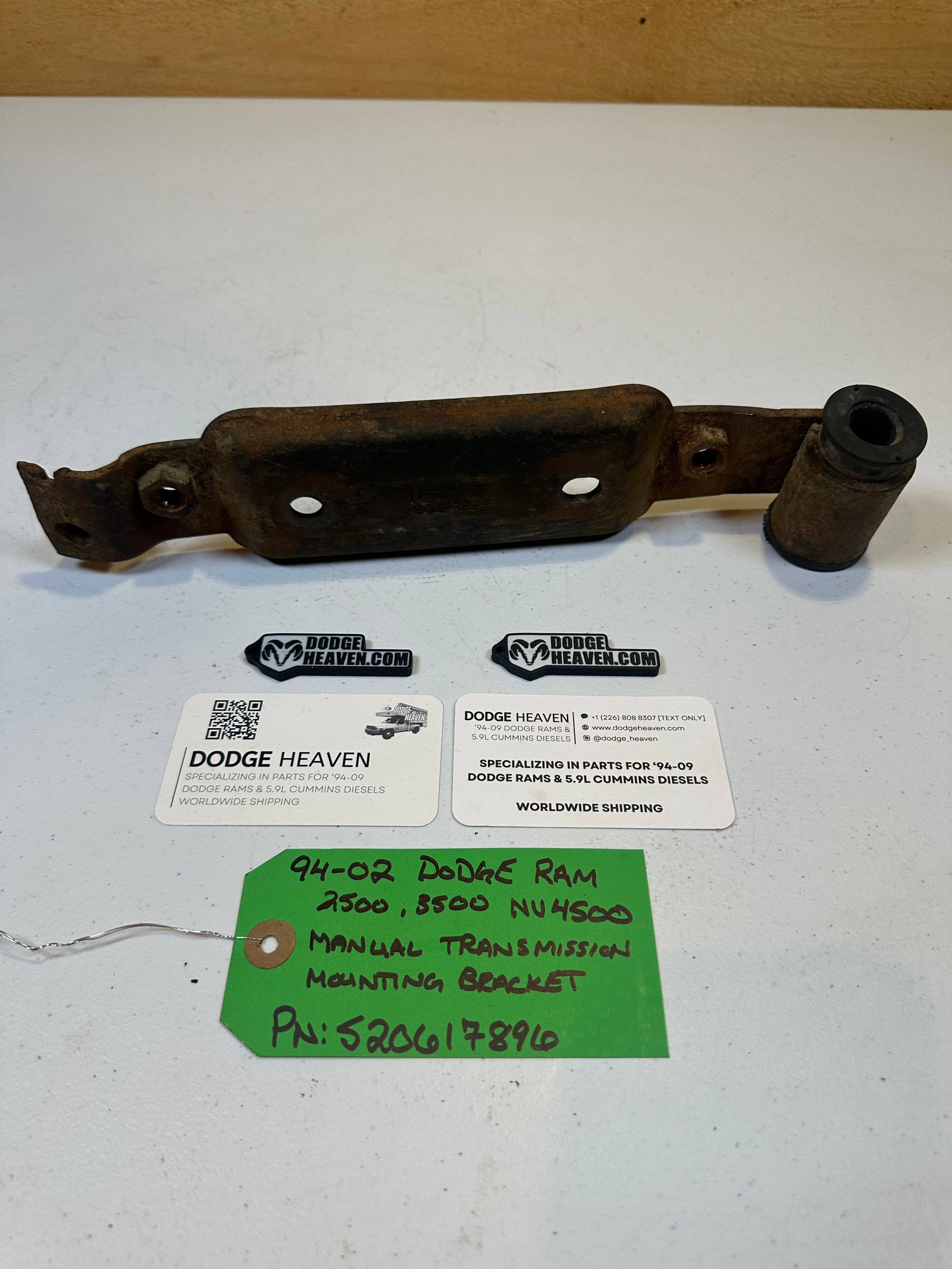 1994-2002 Dodge Ram 2500 3500 NV4500 Transmission Mounting Bracket Exhaust Mount (OEM)