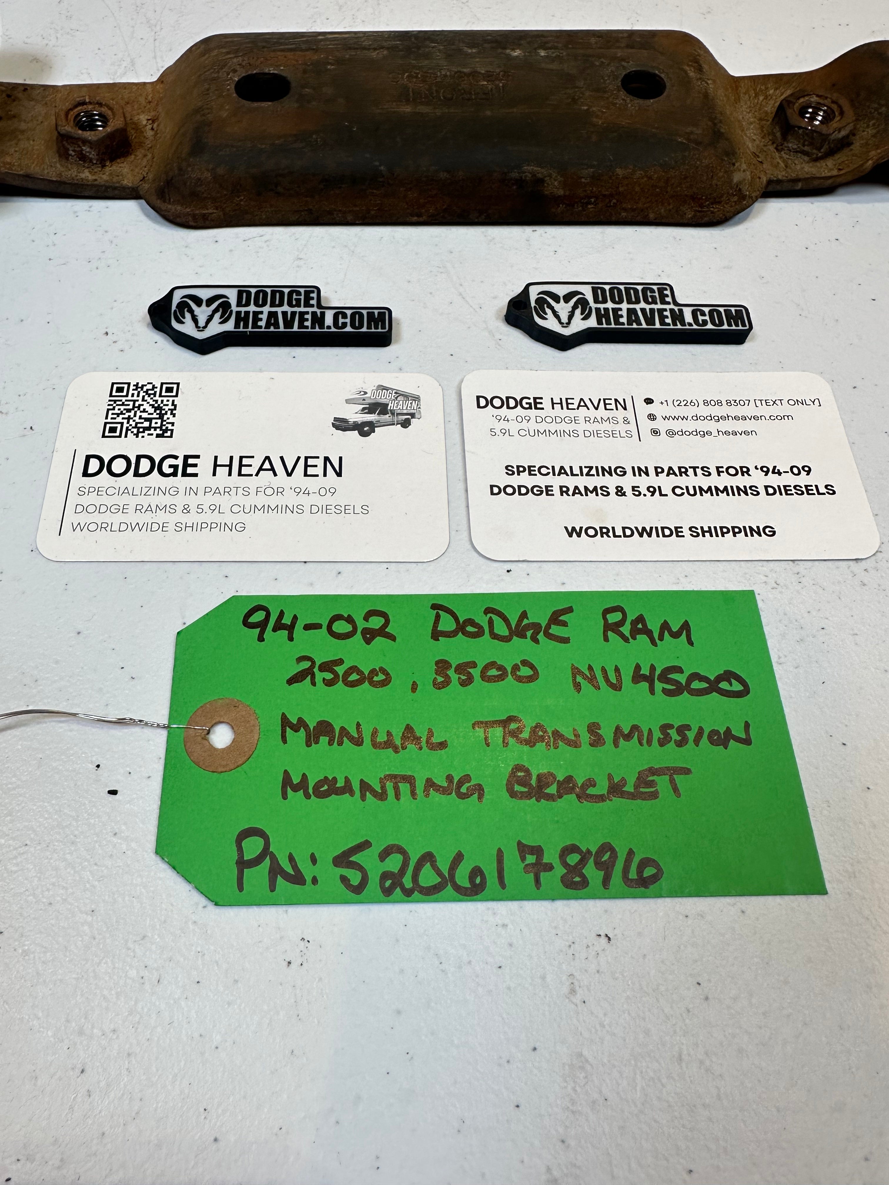 1994-2002 Dodge Ram 2500 3500 NV4500 Transmission Mounting Bracket Exhaust Mount (OEM)