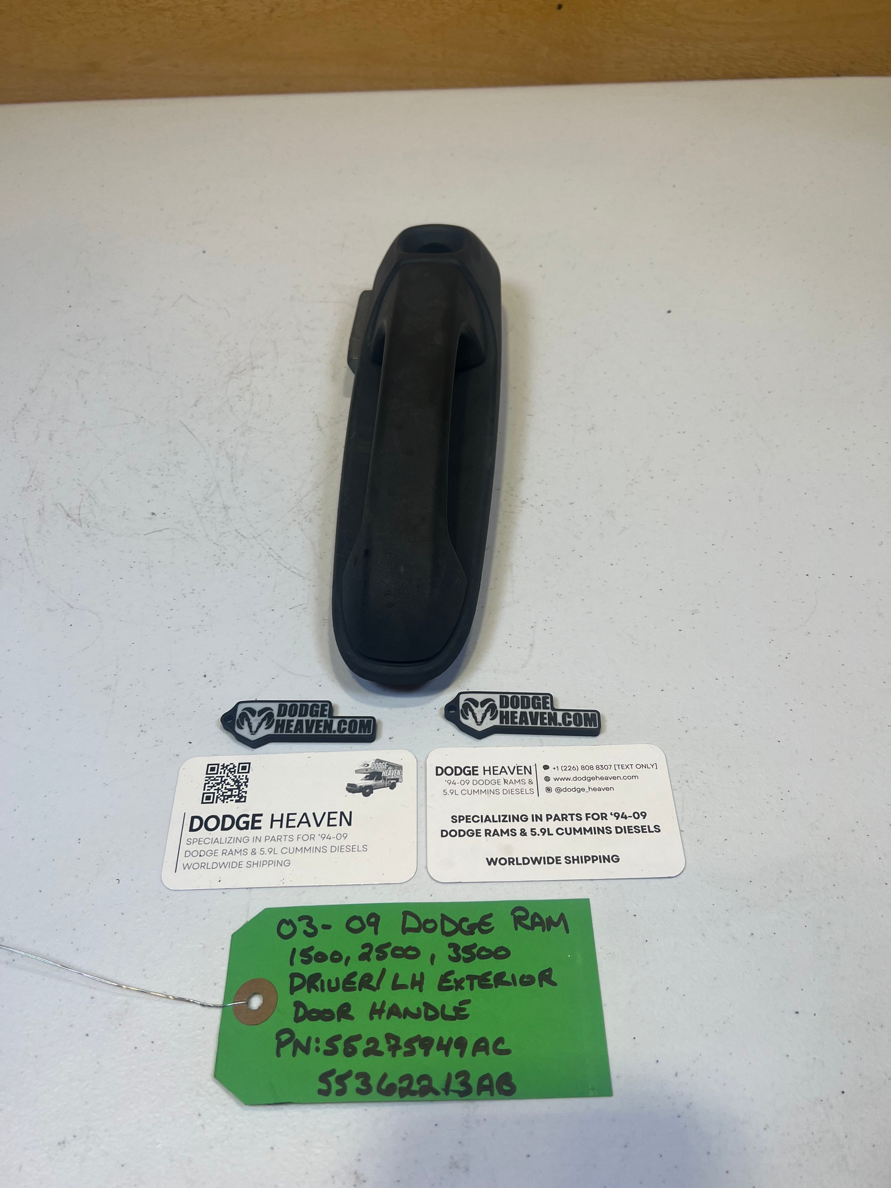 2002-2009 Dodge Ram Driver-Side Exterior Door Handle (OEM)