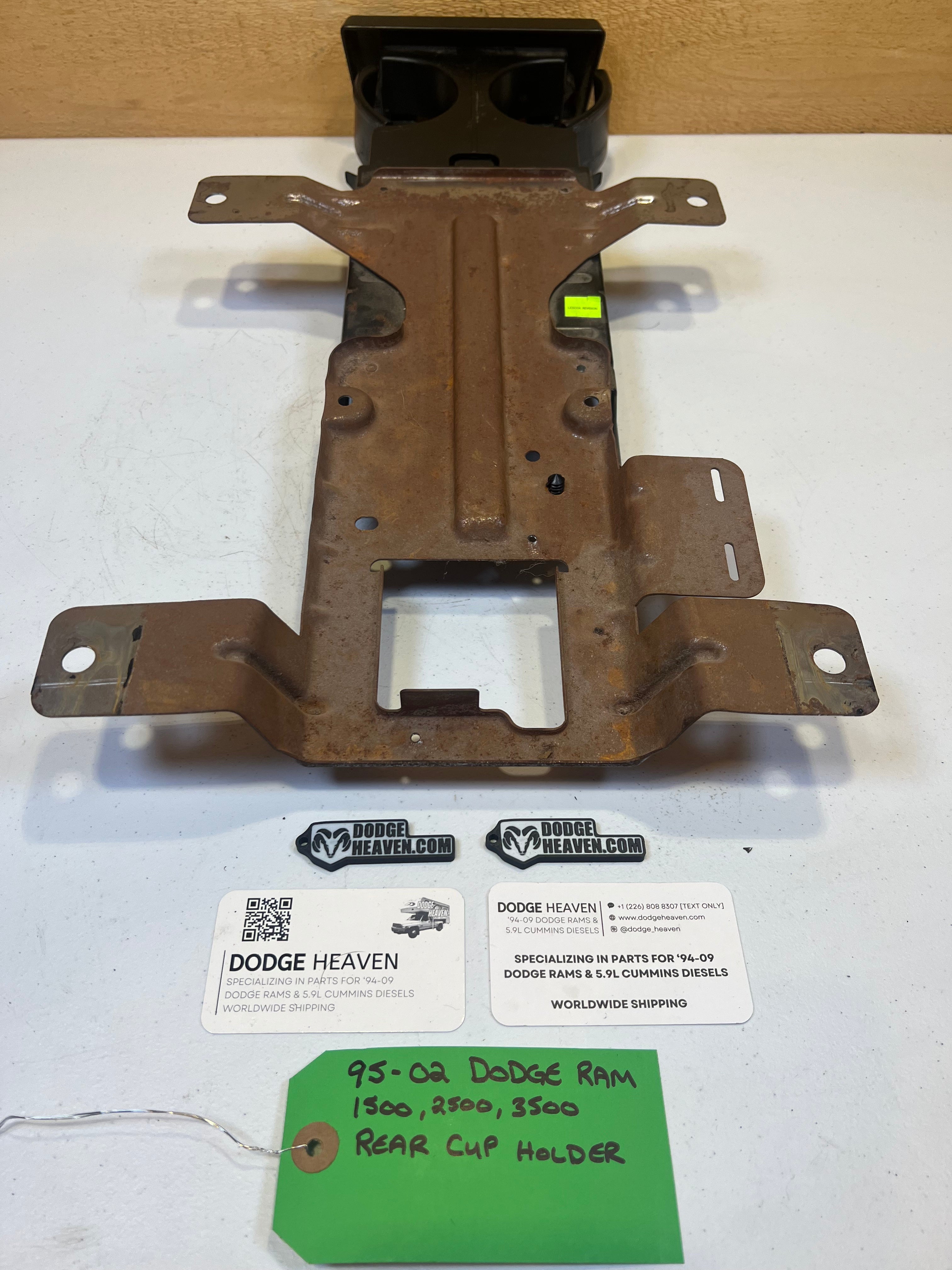 1995-2002 Dodge Ram Under Center Console Jumper Seat Rear Cup Holder (OEM)