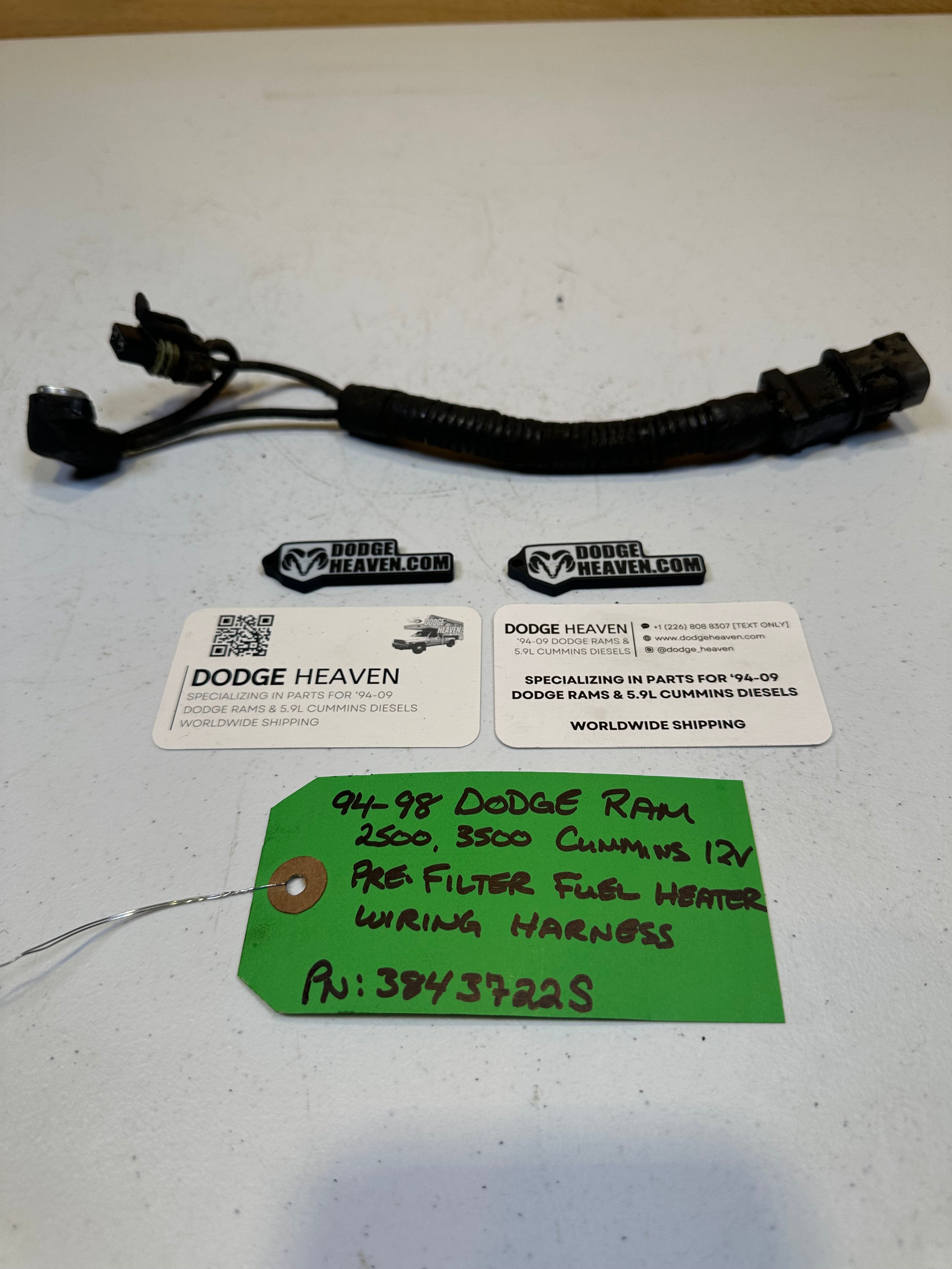 1994-1998 Dodge Ram Pre Filter / Fuel Heater Wiring Harness 12V 5.9L Cummins (OEM)