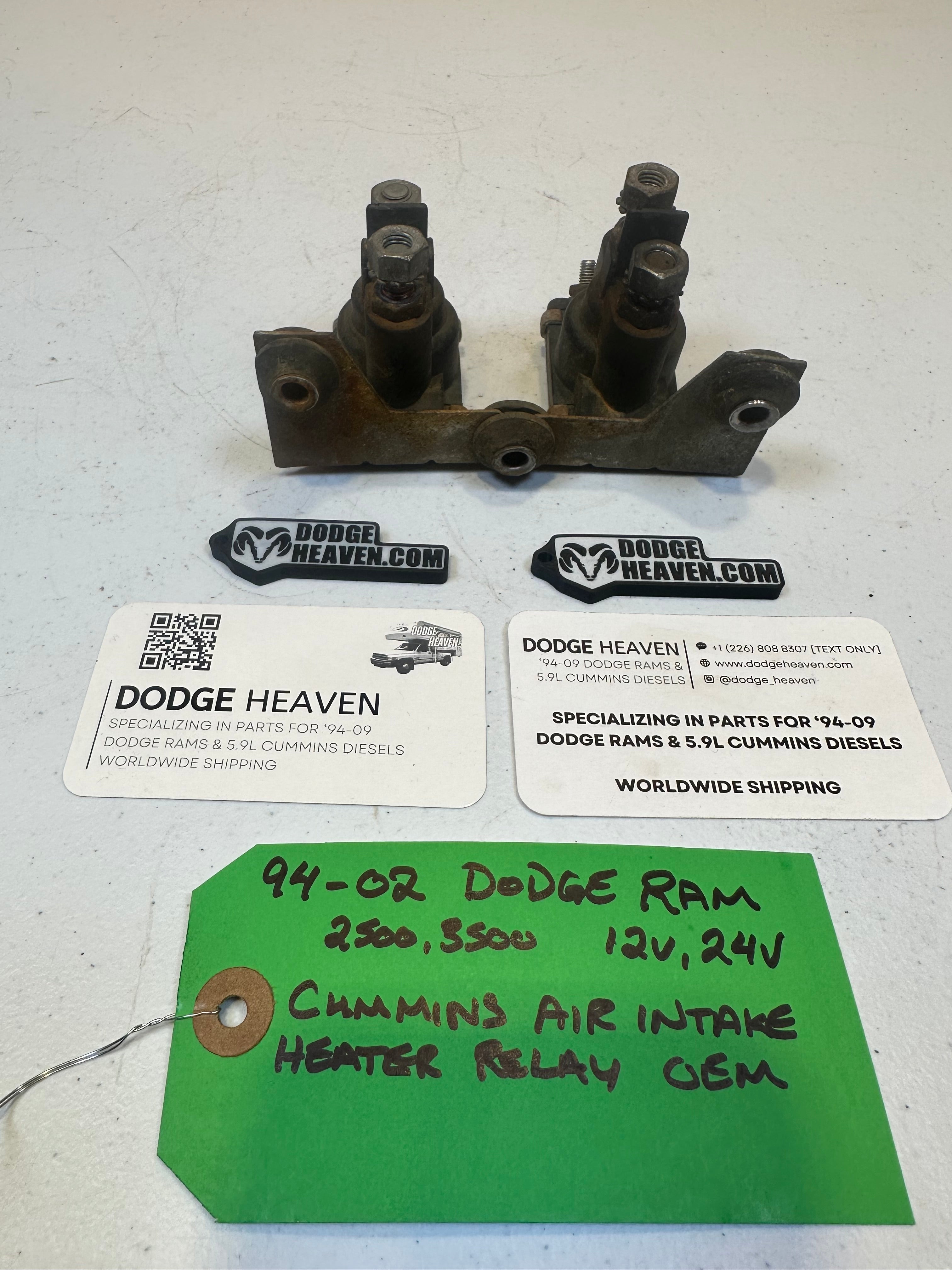 1994-2002 Dodge Ram Air Intake Grid Heater Relay 12V & 24V 5.9L Cummins (OEM)