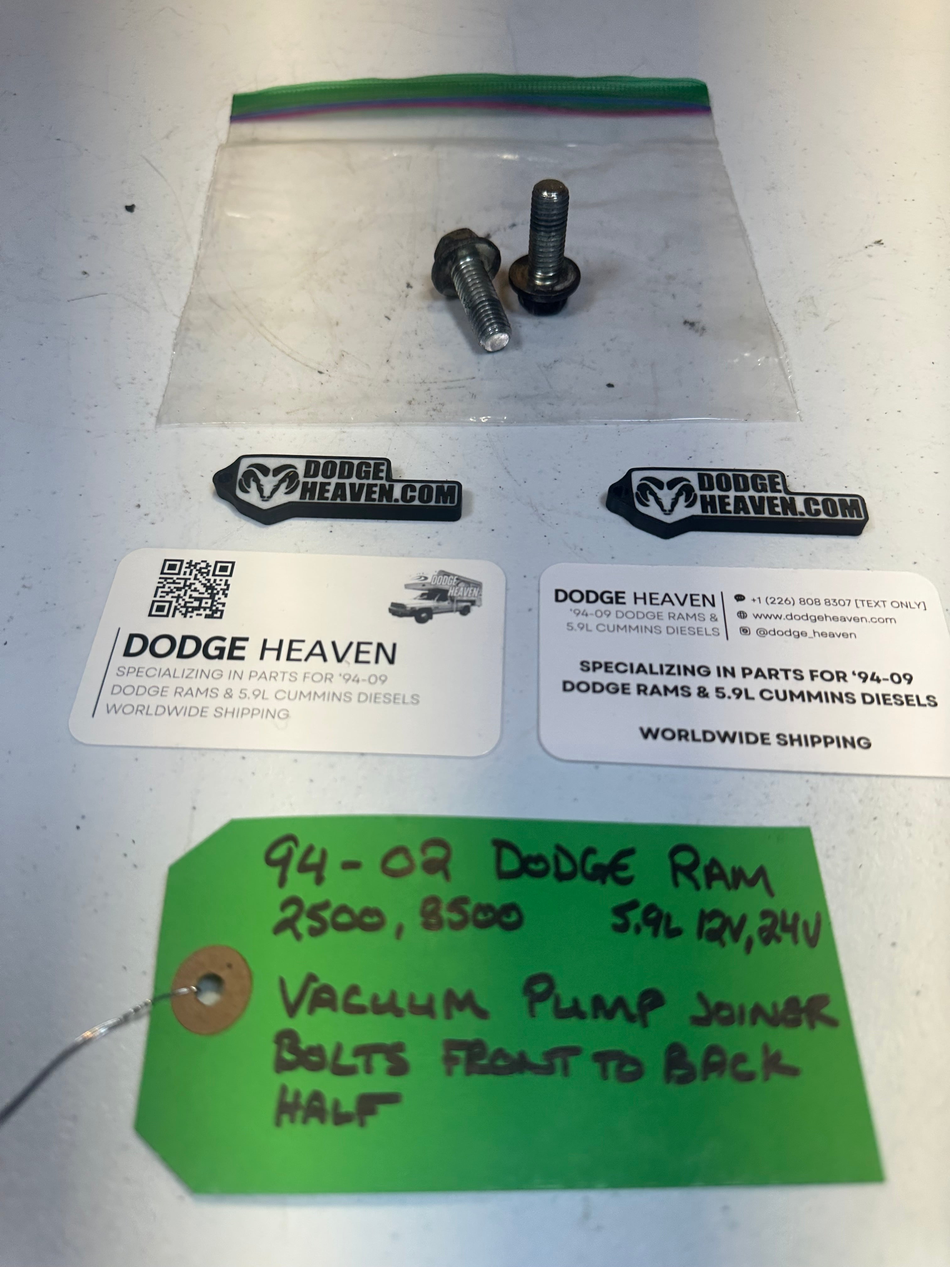 1994-2002 Dodge Ram 12V / 24V 5.9L Cummins Vacuum Pump Bolts qty 2 (OEM)