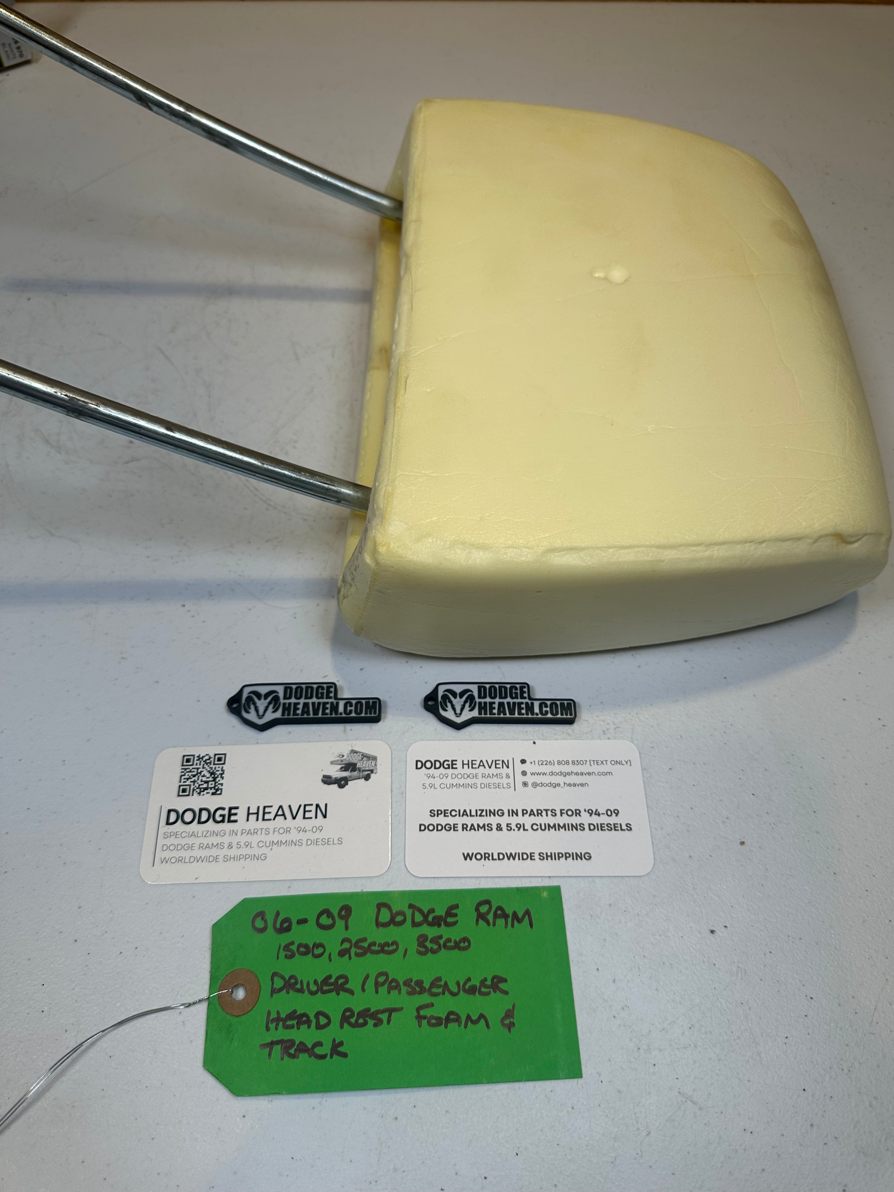 2006-2009 Dodge Ram Driver-Side / Passenger-Side Seat Head Rest Foam & Track (OEM)