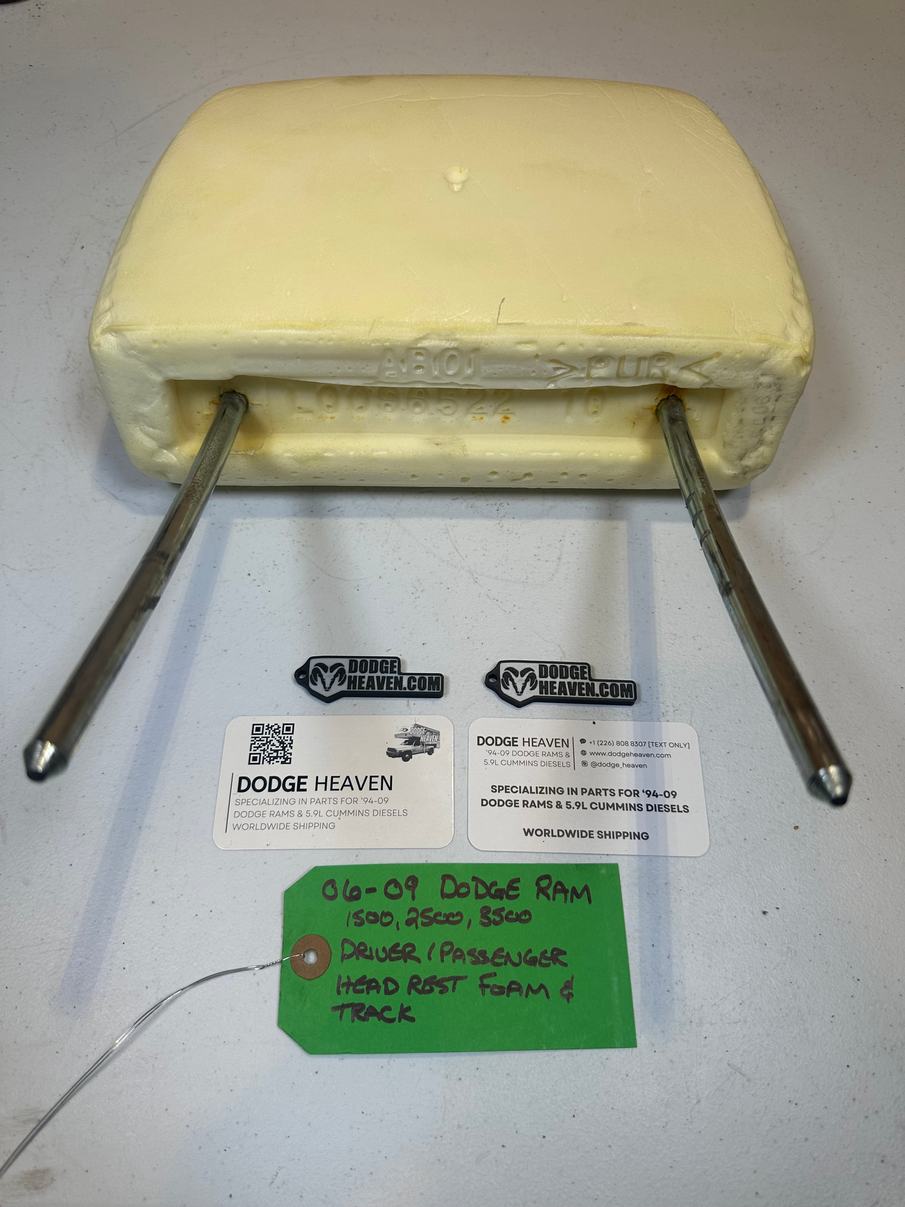 2006-2009 Dodge Ram Driver-Side / Passenger-Side Seat Head Rest Foam & Track (OEM)