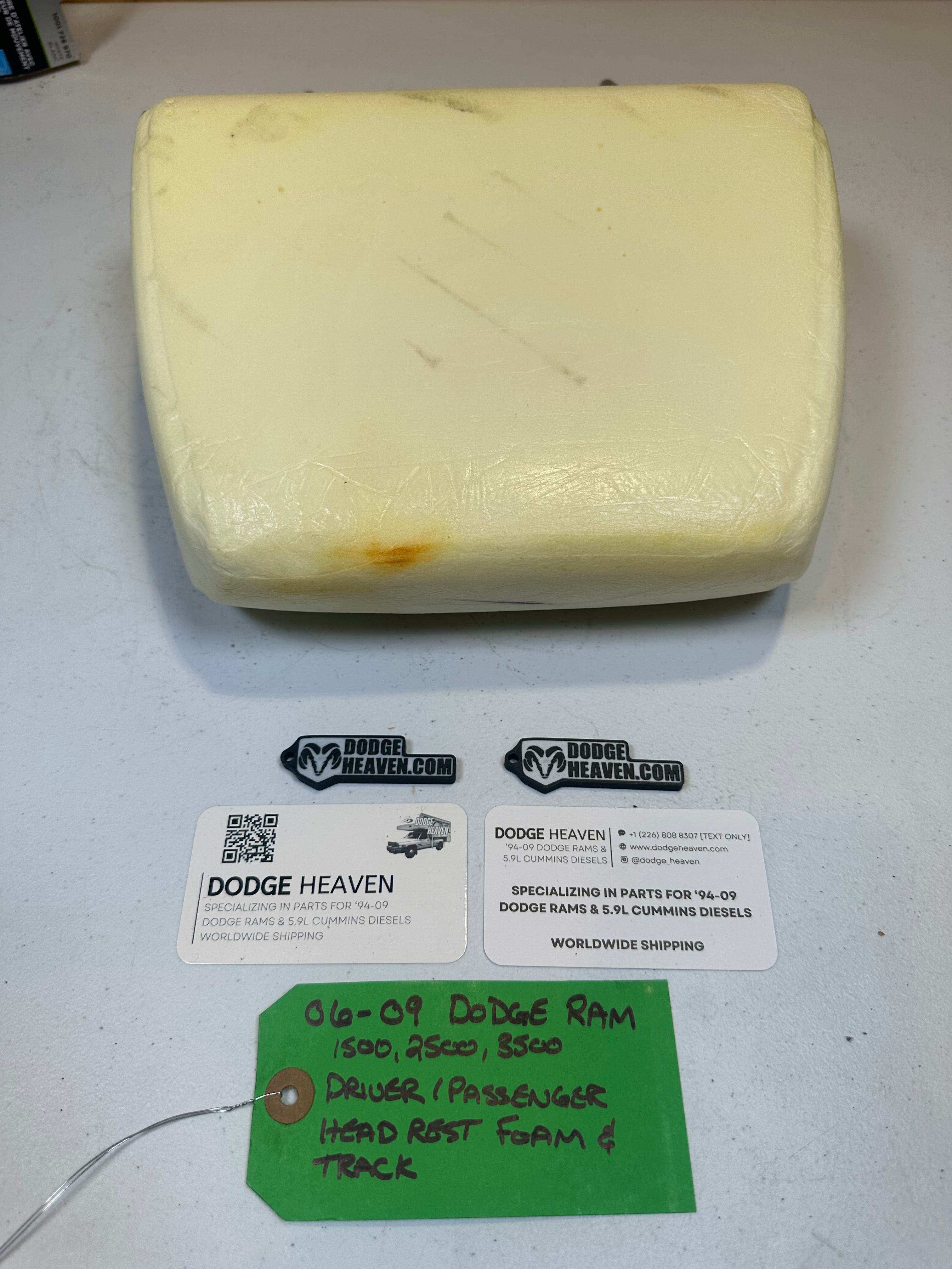 2006-2009 Dodge Ram Driver-Side / Passenger-Side Seat Head Rest Foam & Track (OEM)