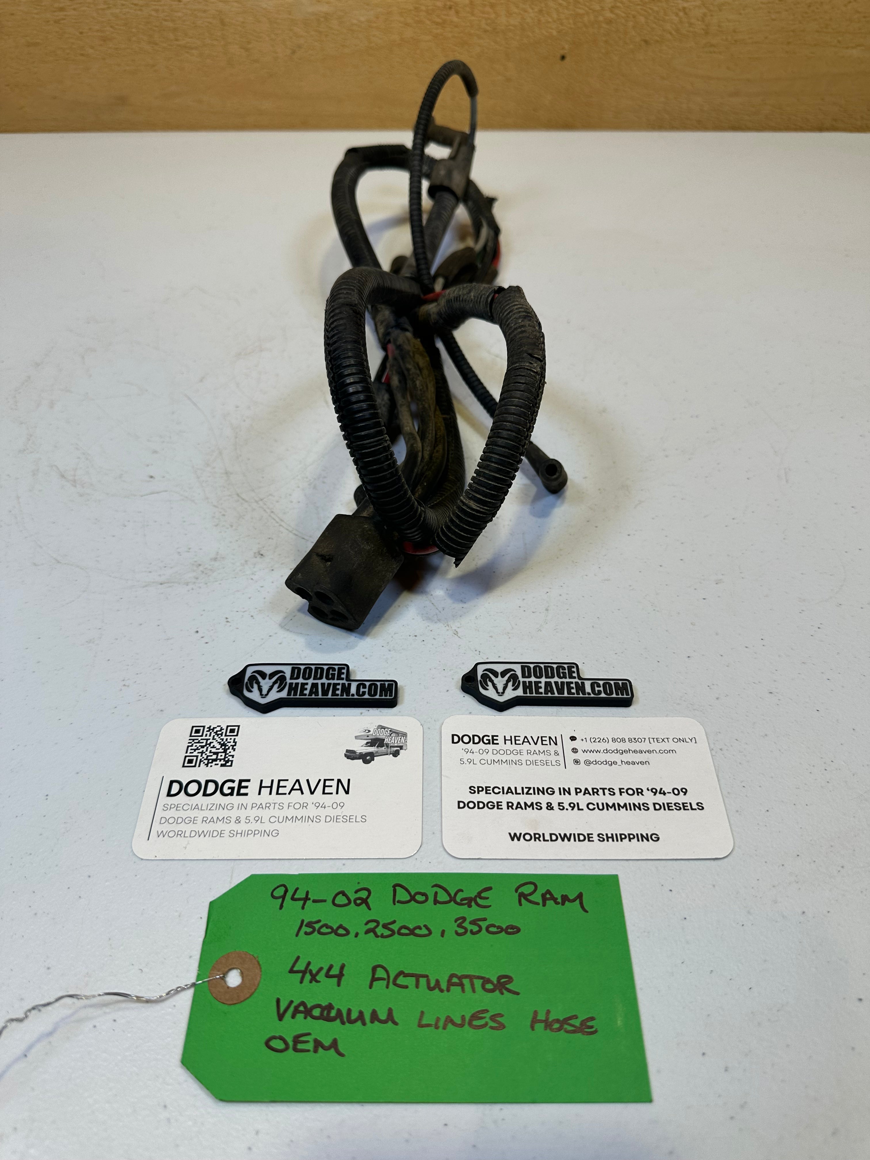 1994-2002 Dodge Ram Transfer Case 4x4 Actuator Vacuum Lines (OEM)