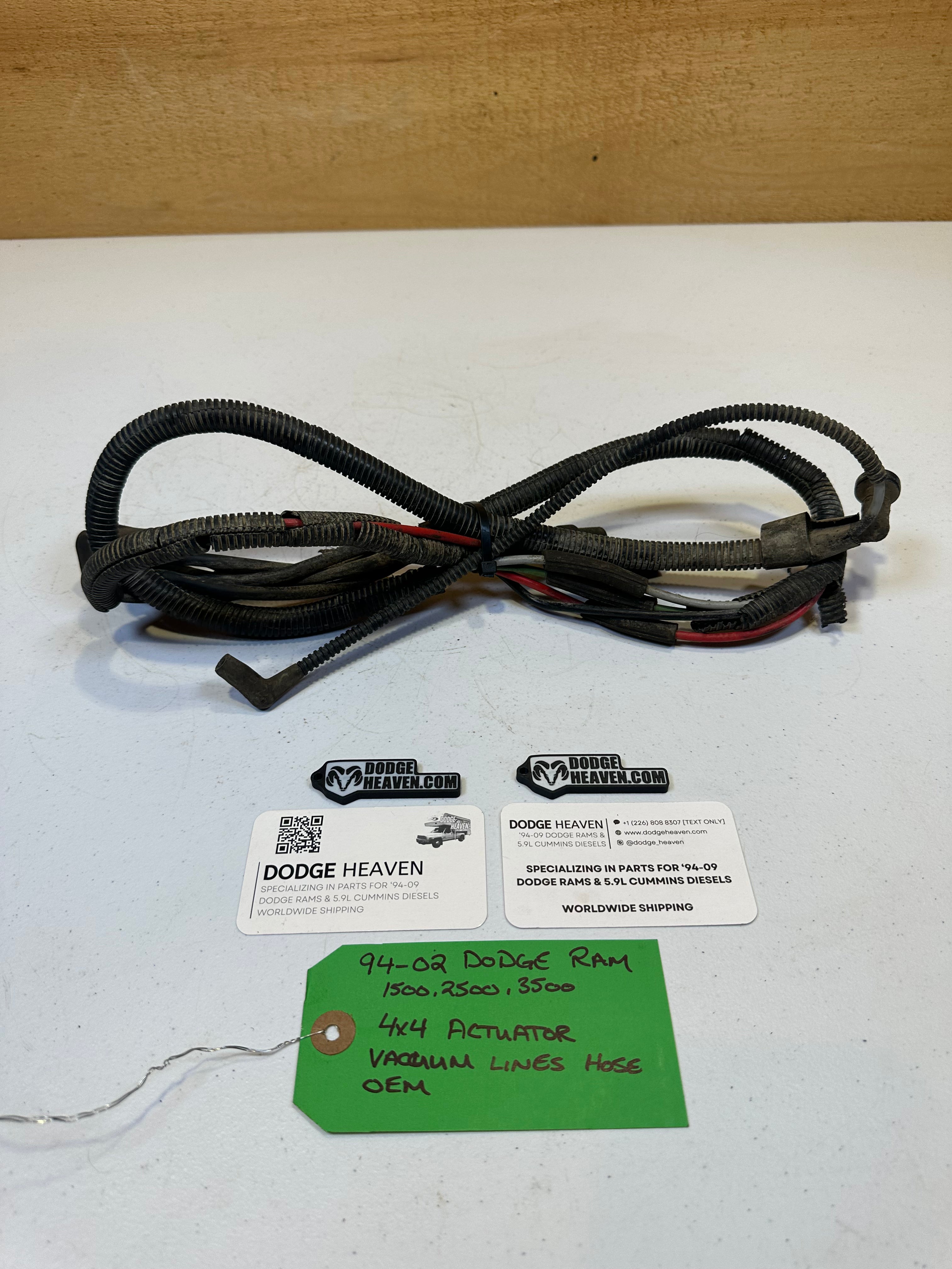 1994-2002 Dodge Ram Transfer Case 4x4 Actuator Vacuum Lines (OEM)