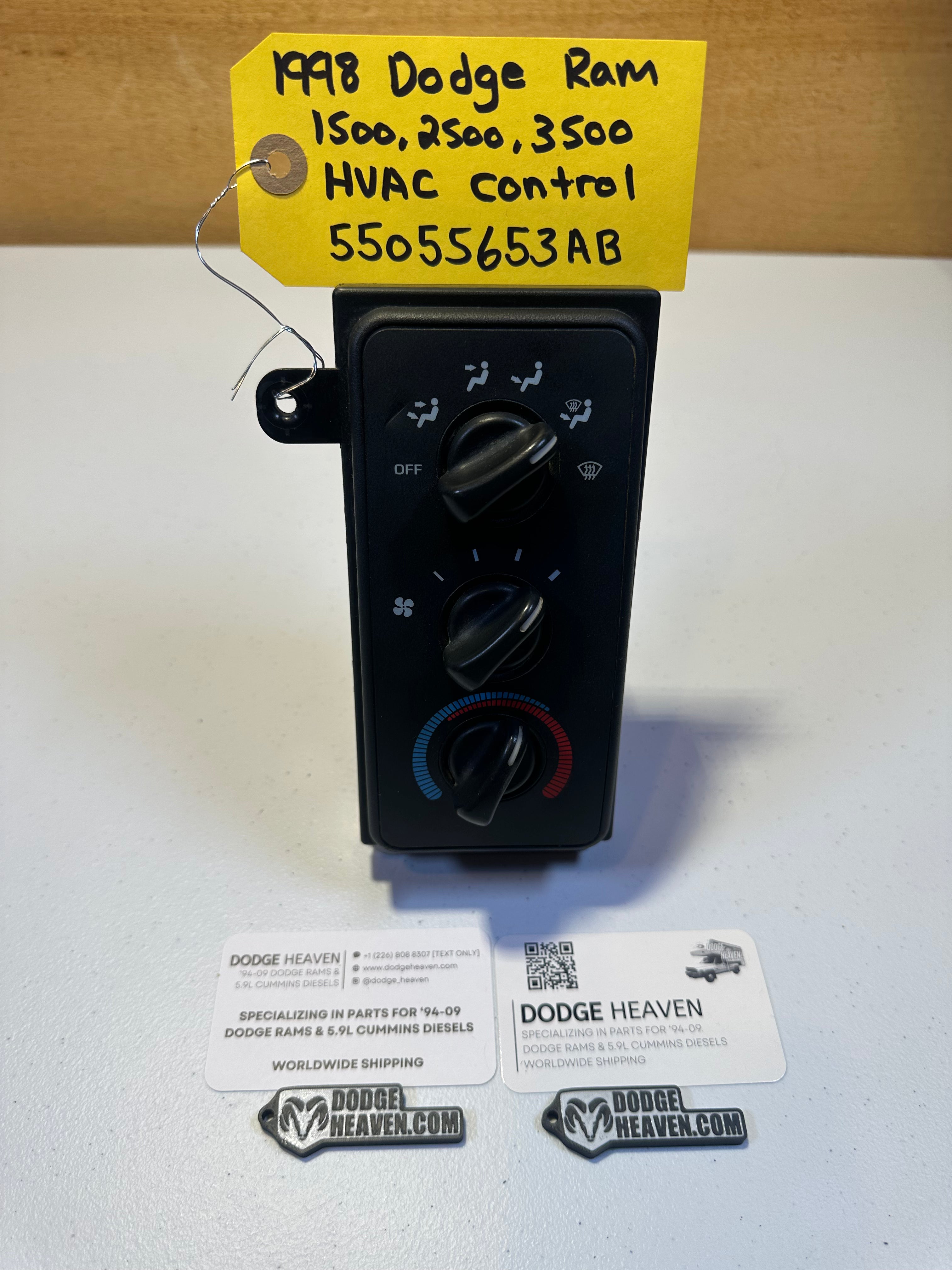 1998-1998 Dodge Ram HVAC Climate Control 1500 2500 3500