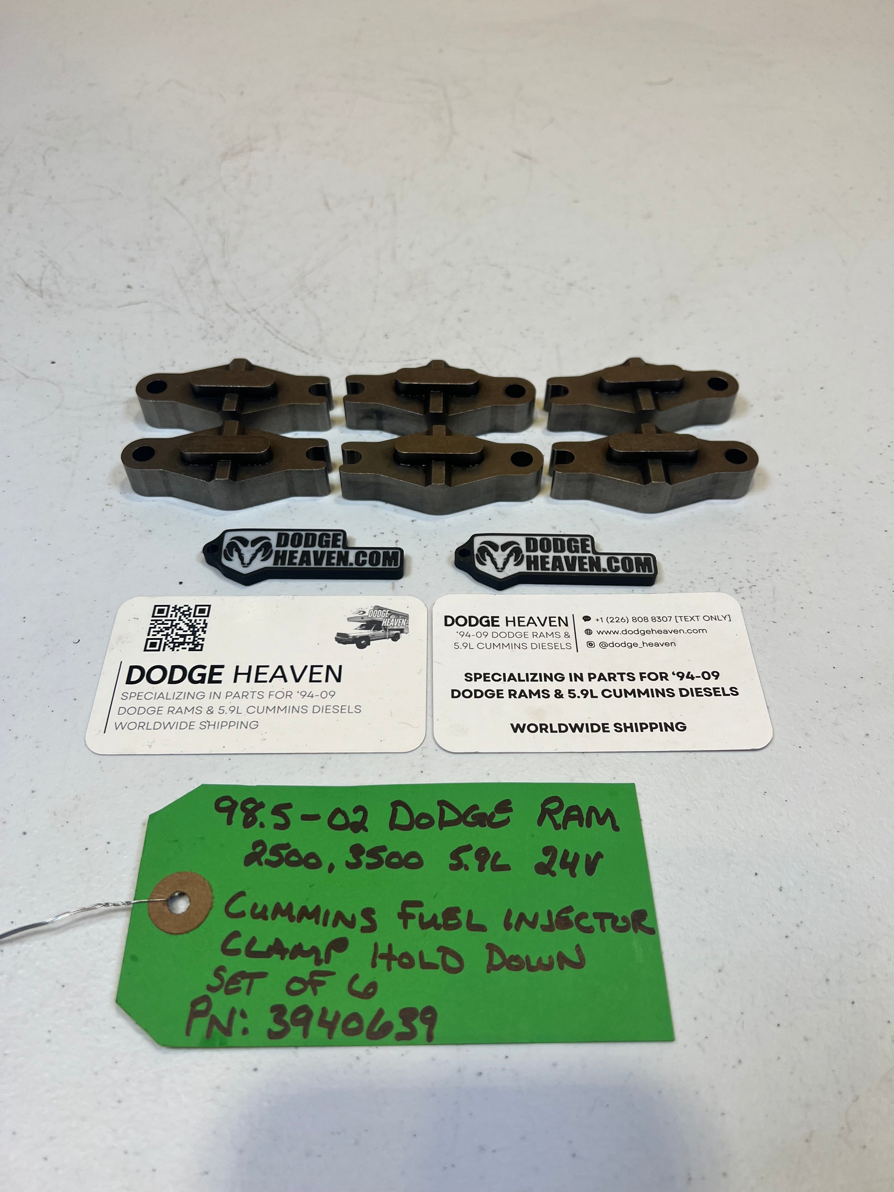 1998.5-2002 Dodge Ram 24 Valve 5.9L Cummins Fuel Injector Hold Downs Qty 6