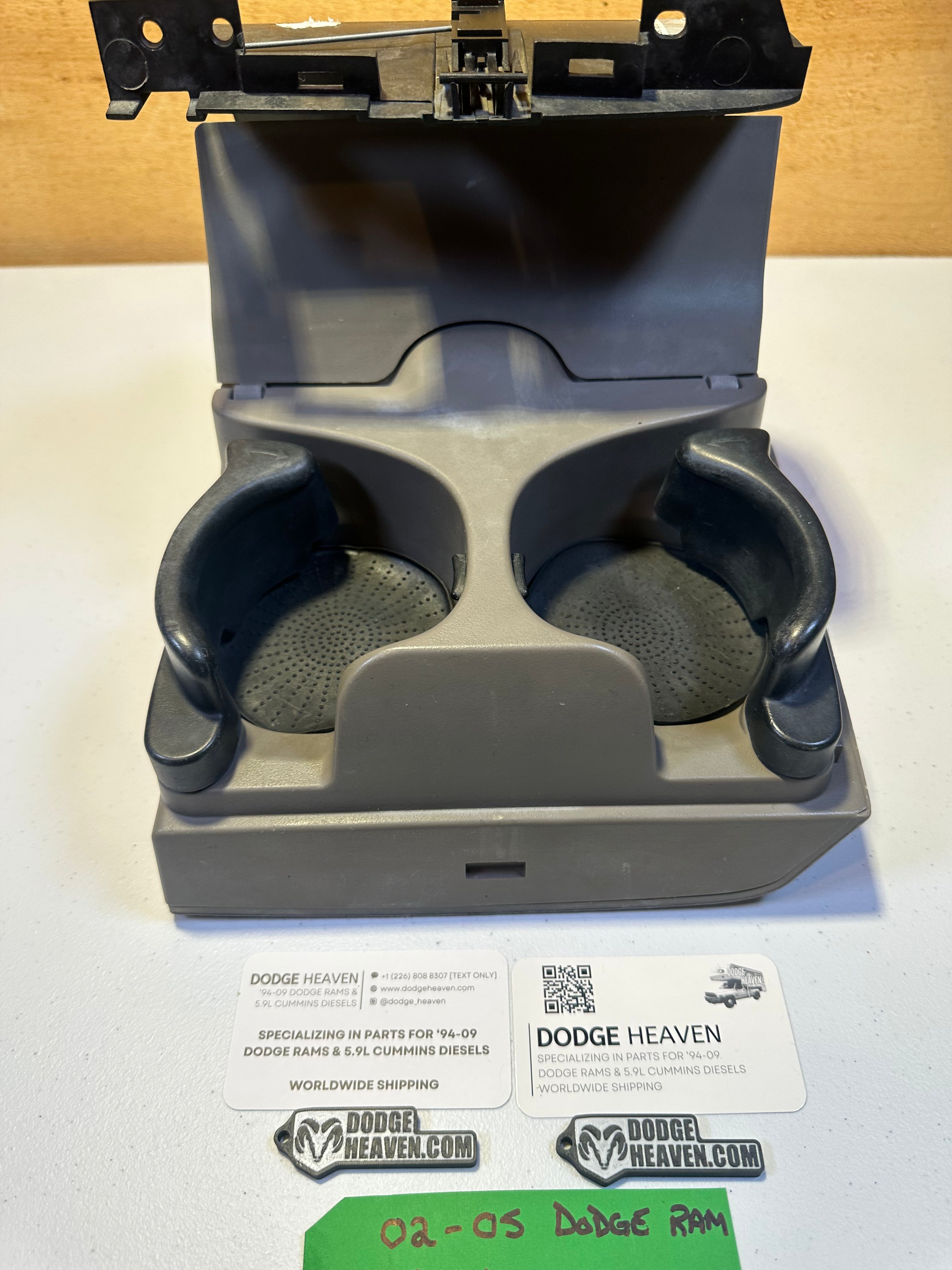 2002-2005 Dodge Ram 1500 2500 3500 Dash Fold Down Cup Holder Tan / Taupe