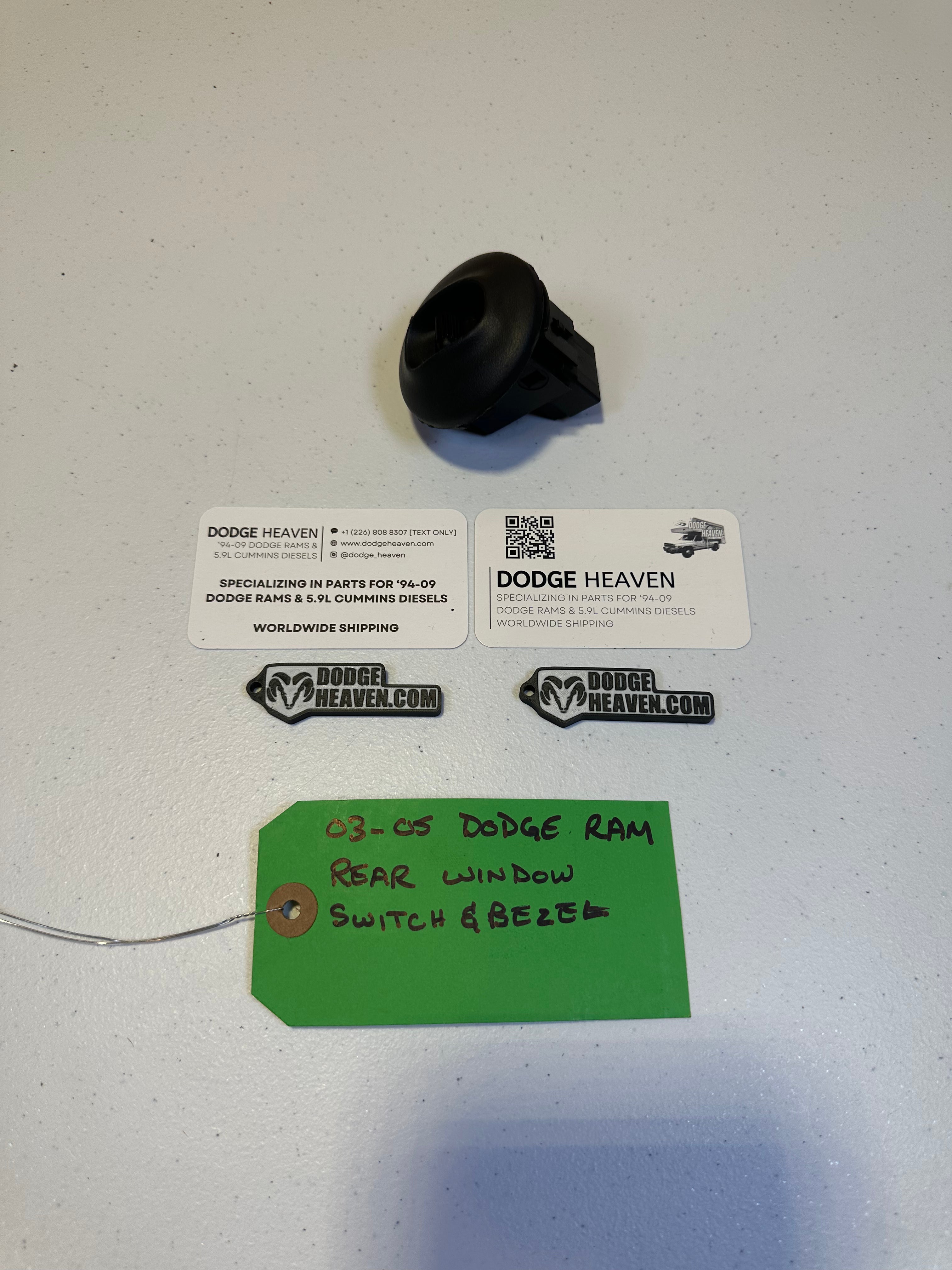 2002-2005 Dodge Ram Rear Window Switch & Bezel Slate Grey