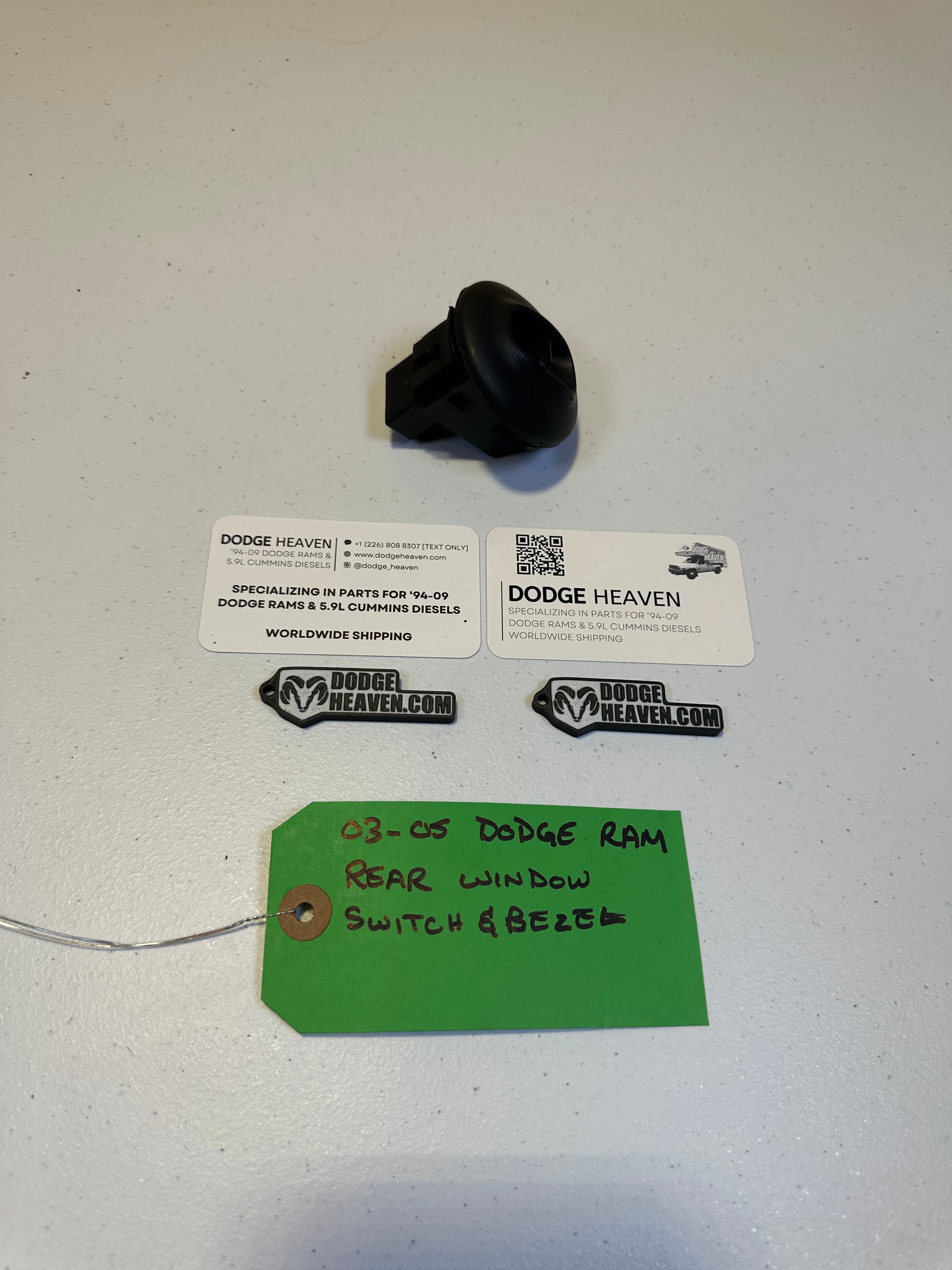 2002-2005 Dodge Ram Rear Window Switch & Bezel Slate Grey