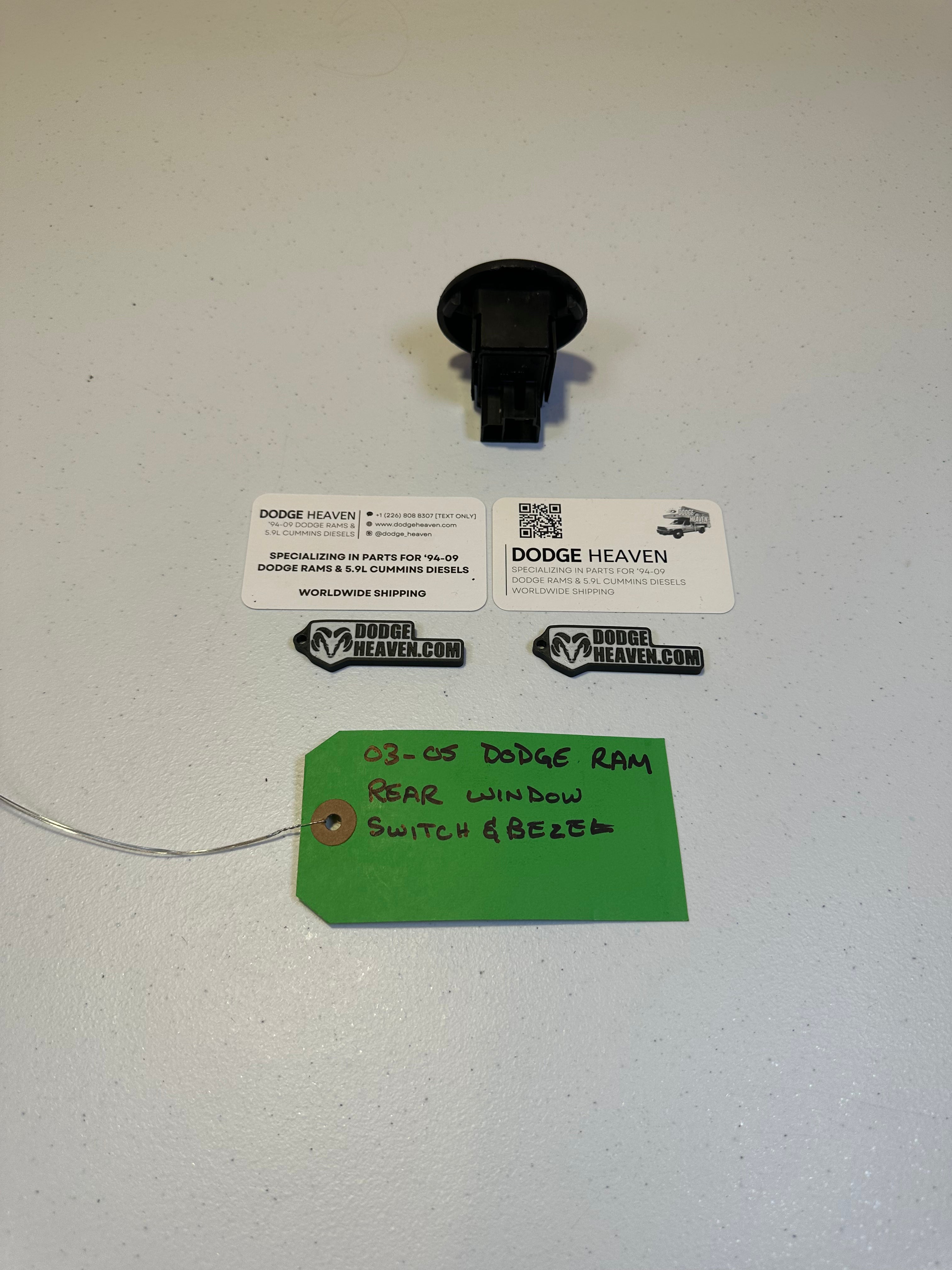 2002-2005 Dodge Ram Rear Window Switch & Bezel Slate Grey