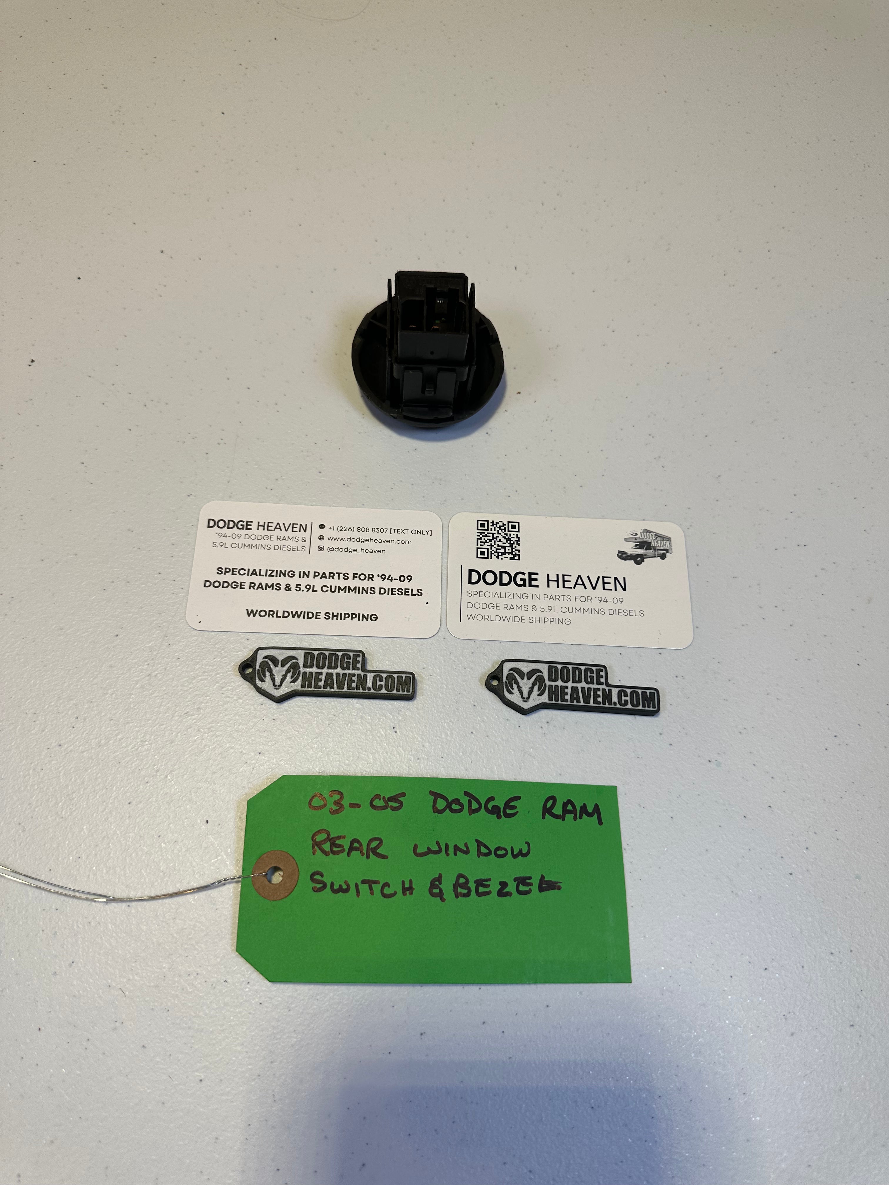 2002-2005 Dodge Ram Rear Window Switch & Bezel Slate Grey