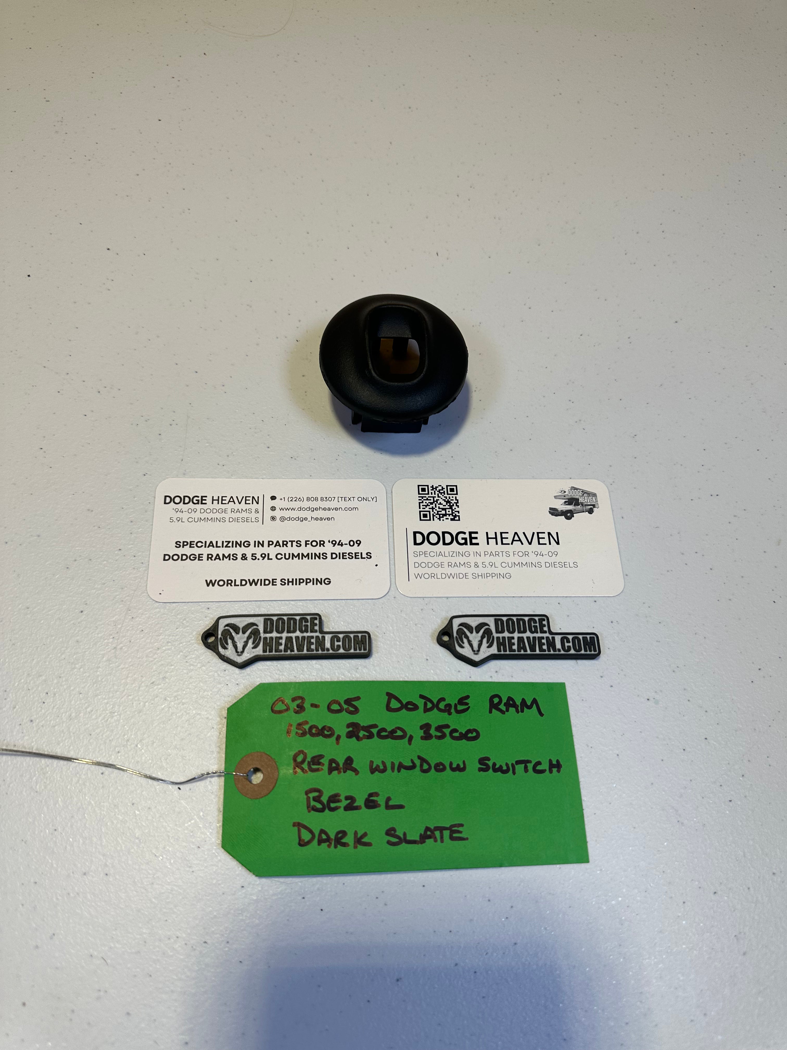 2002-2005 Dodge Ram Rear Window Switch & Bezel Slate Grey