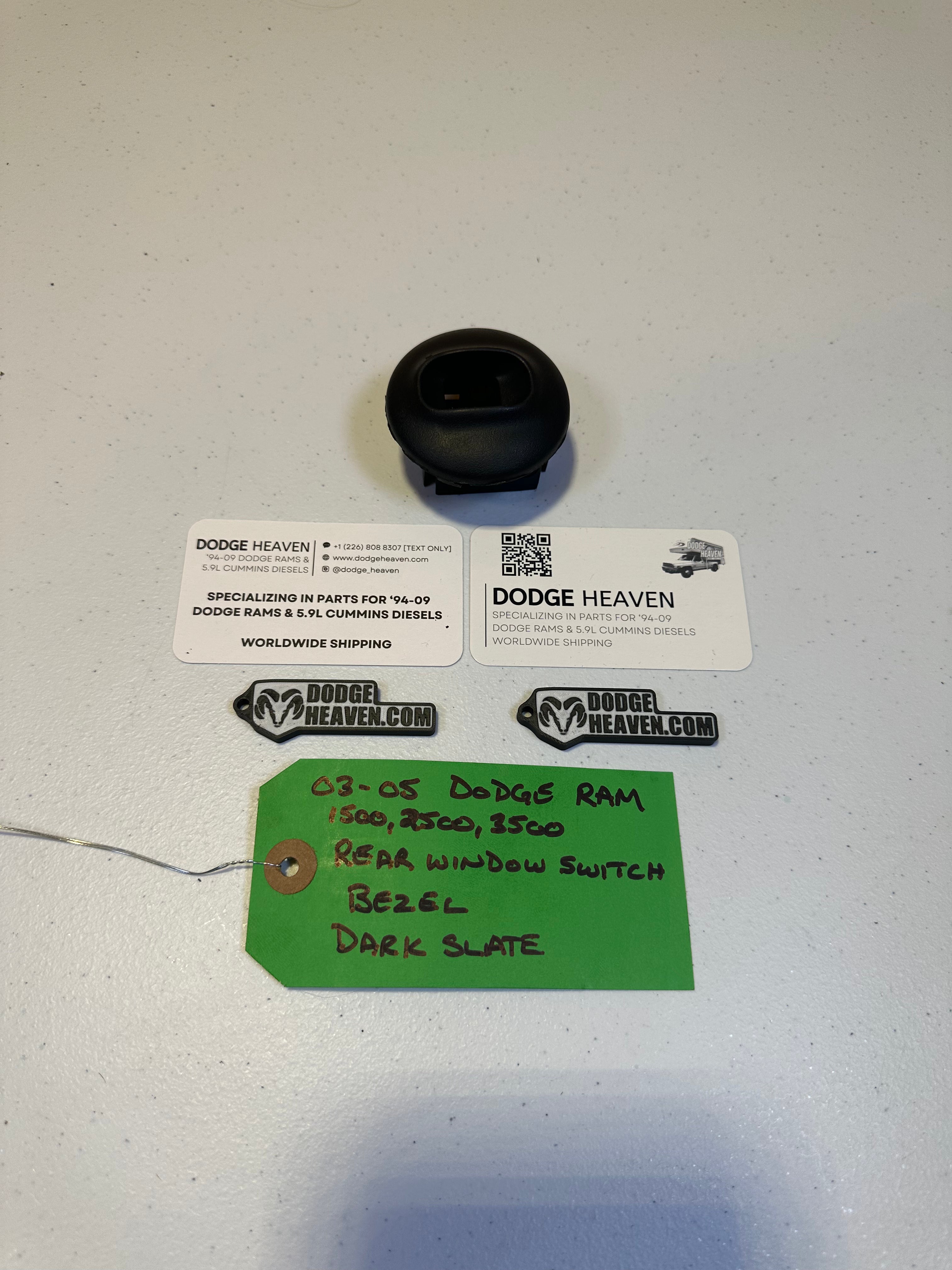 2002-2005 Dodge Ram Rear Window Switch Switch Bezel / Trim Cover Slate Grey