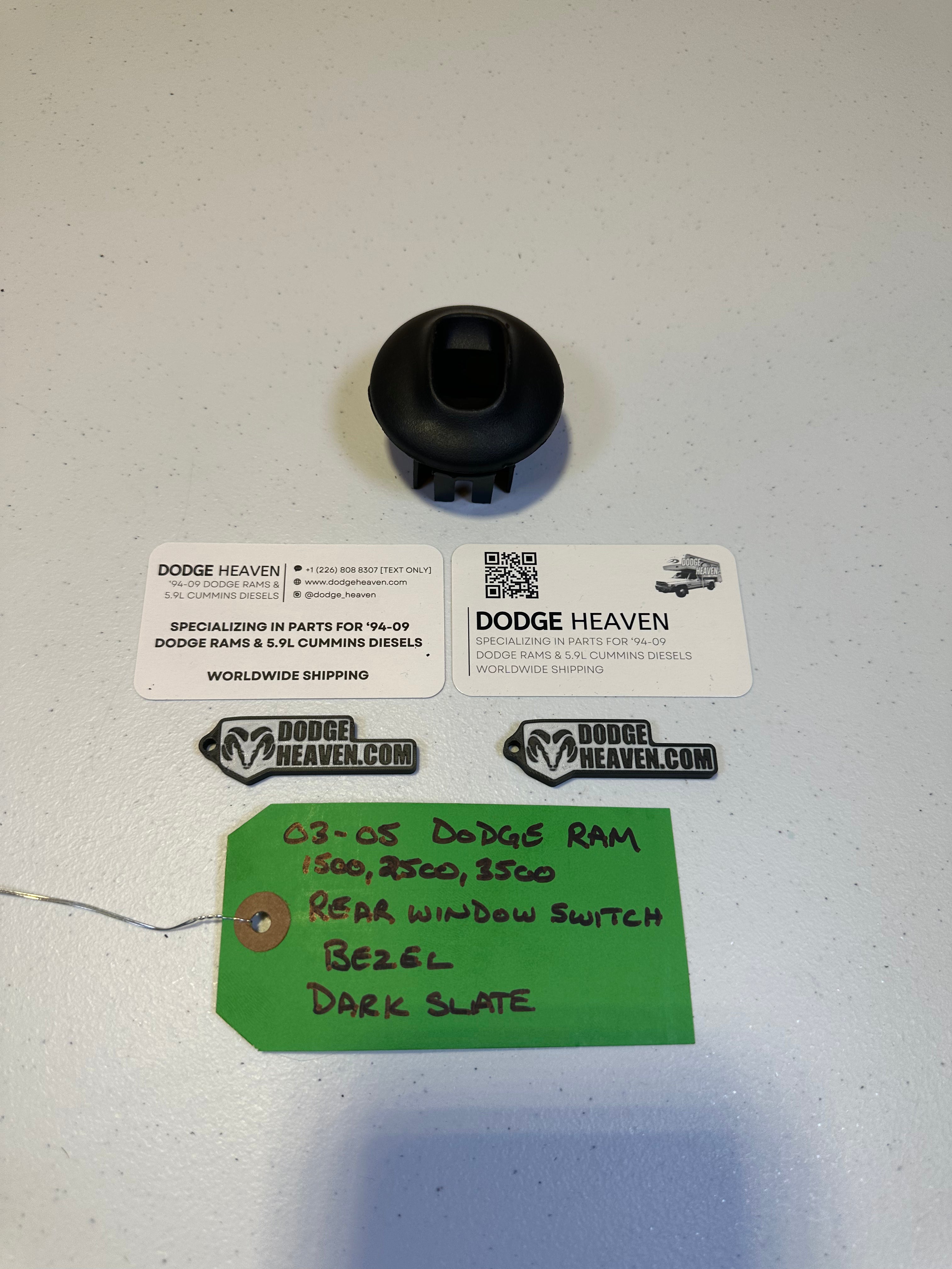 2002-2005 Dodge Ram Rear Window Switch Switch Bezel / Trim Cover Slate Grey