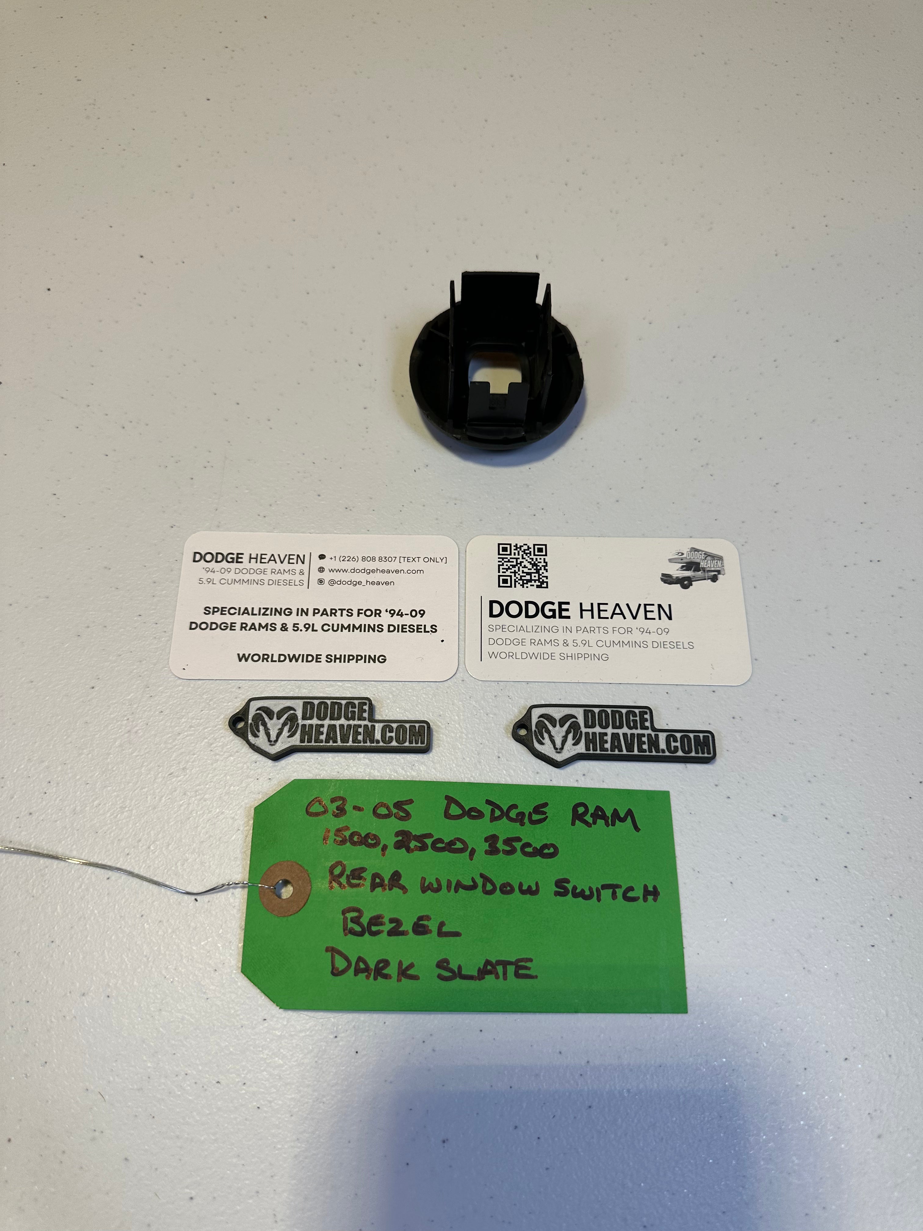 2002-2005 Dodge Ram Rear Window Switch Switch Bezel / Trim Cover Slate Grey