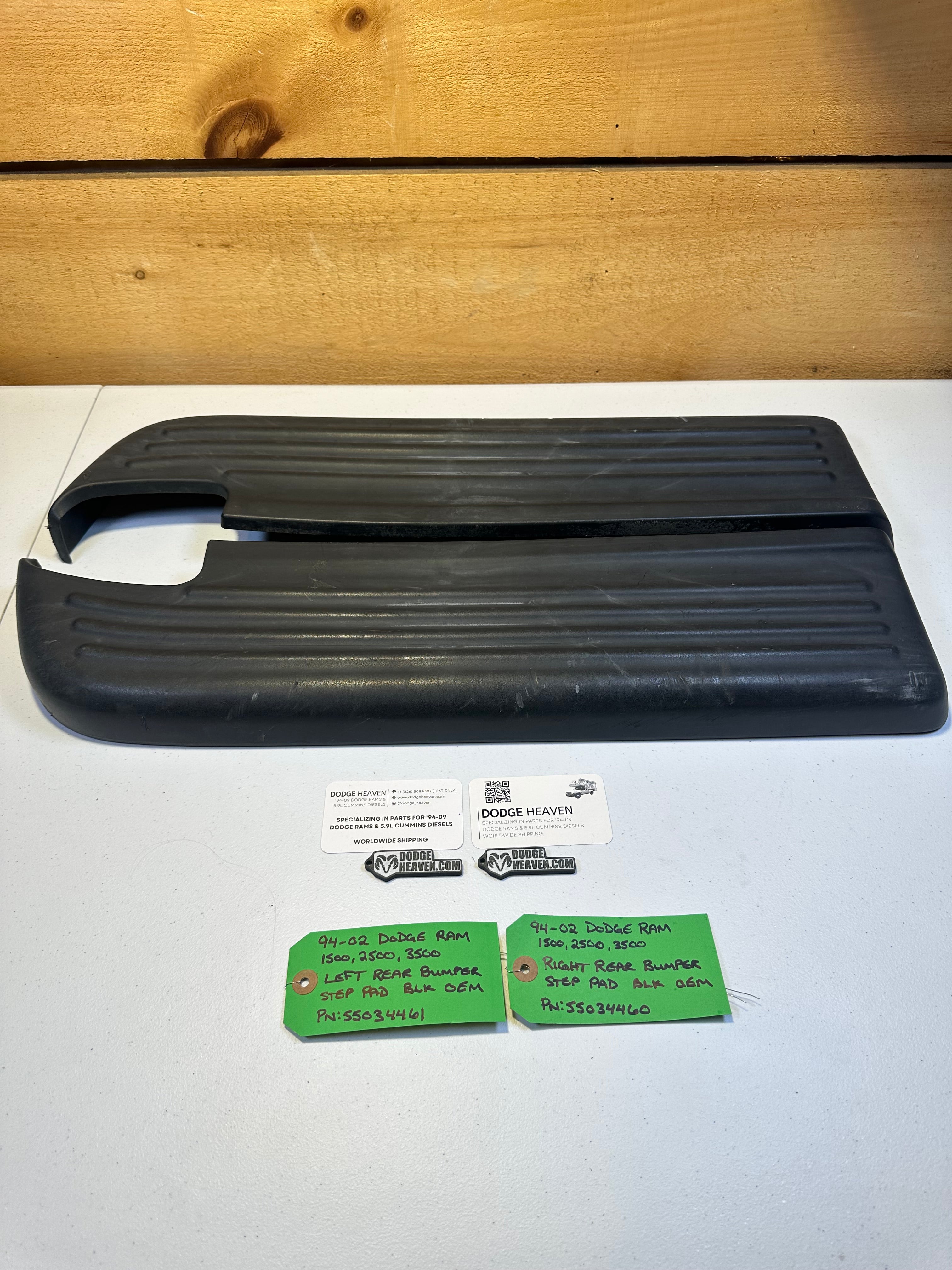 1998-2002 Dodge Ram 1500 2500 3500 Left & right Rear Bumper Pad Covers