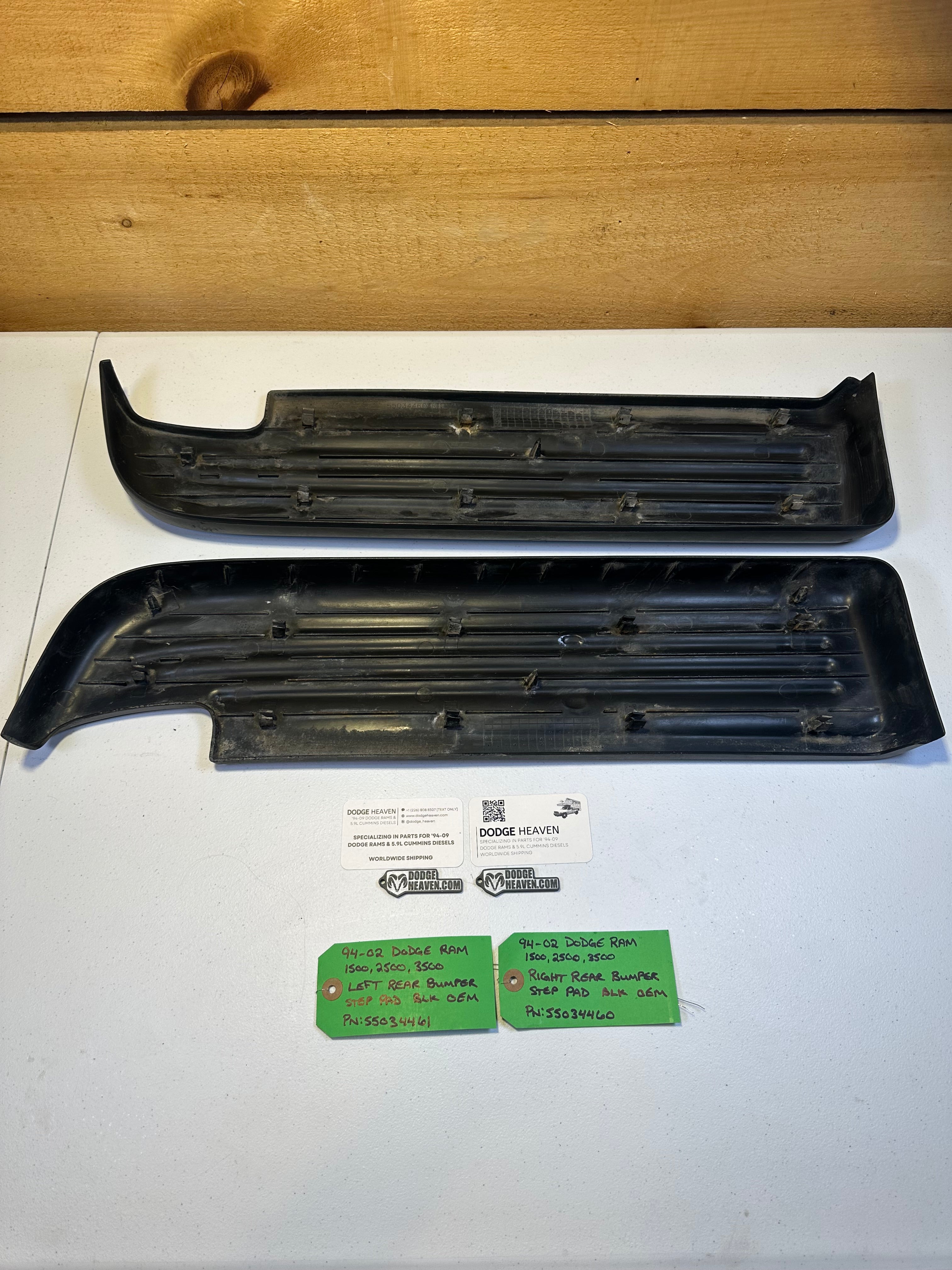 1998-2002 Dodge Ram 1500 2500 3500 Left & right Rear Bumper Pad Covers